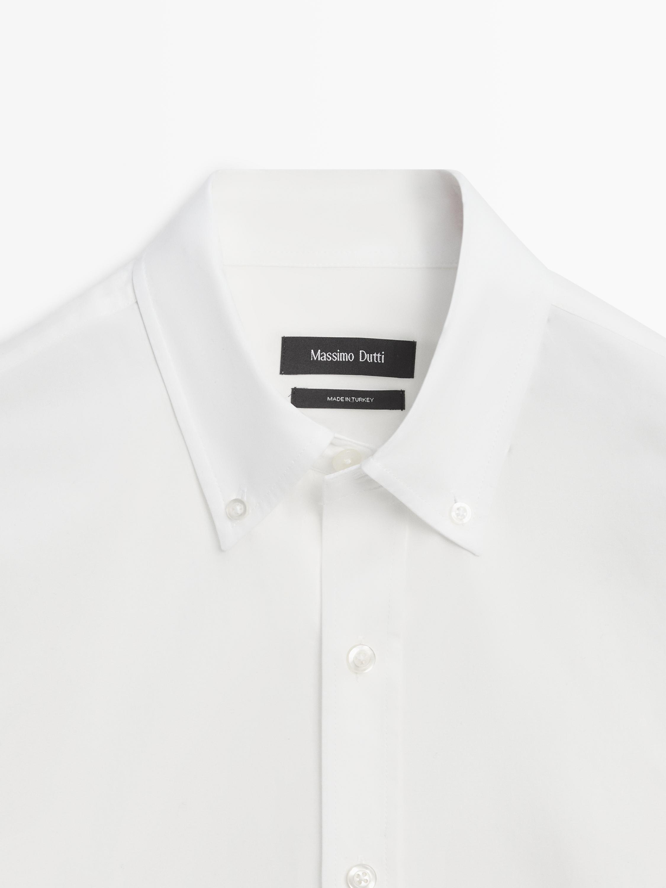 Regular fit 100% cotton shirt — Off white