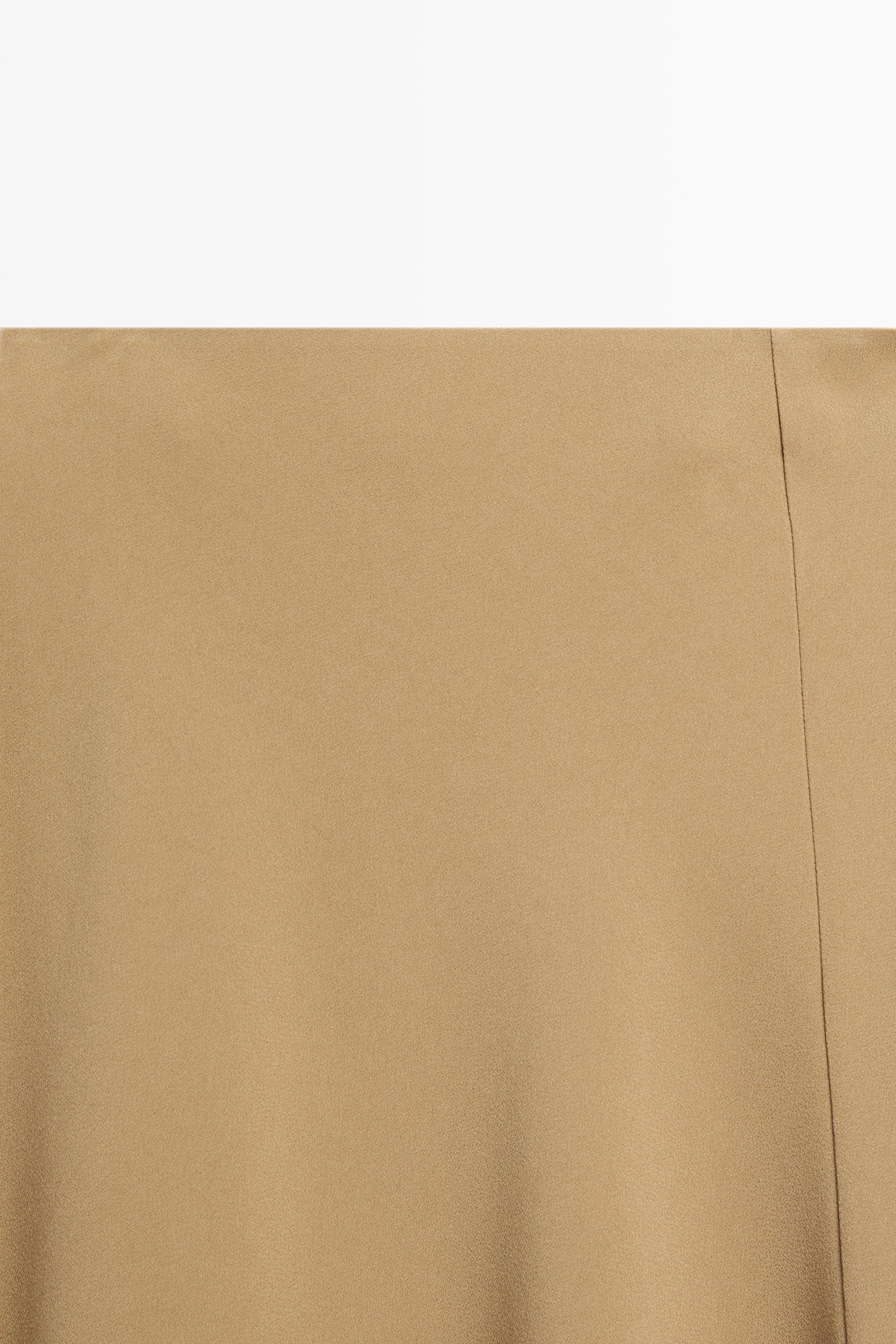 Flowing flared midi skirt - STUDIO — Caramel