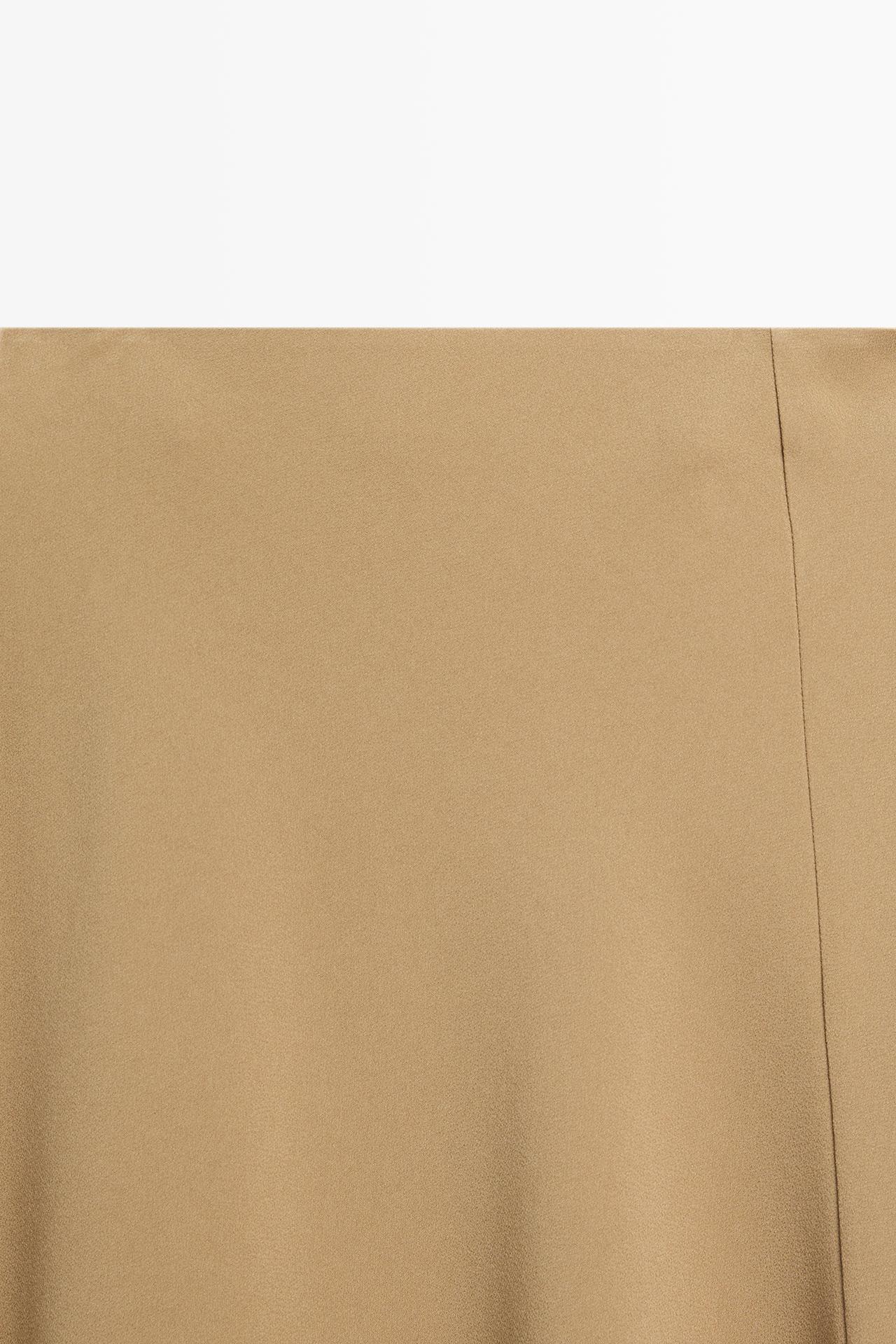 Flowing flared midi skirt - STUDIO — Caramel