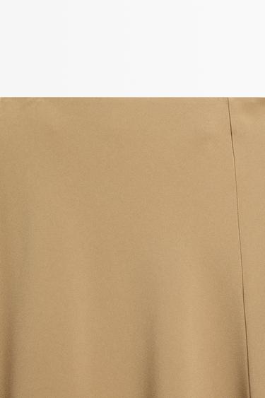 Flowing flared midi skirt - STUDIO — Caramel 4