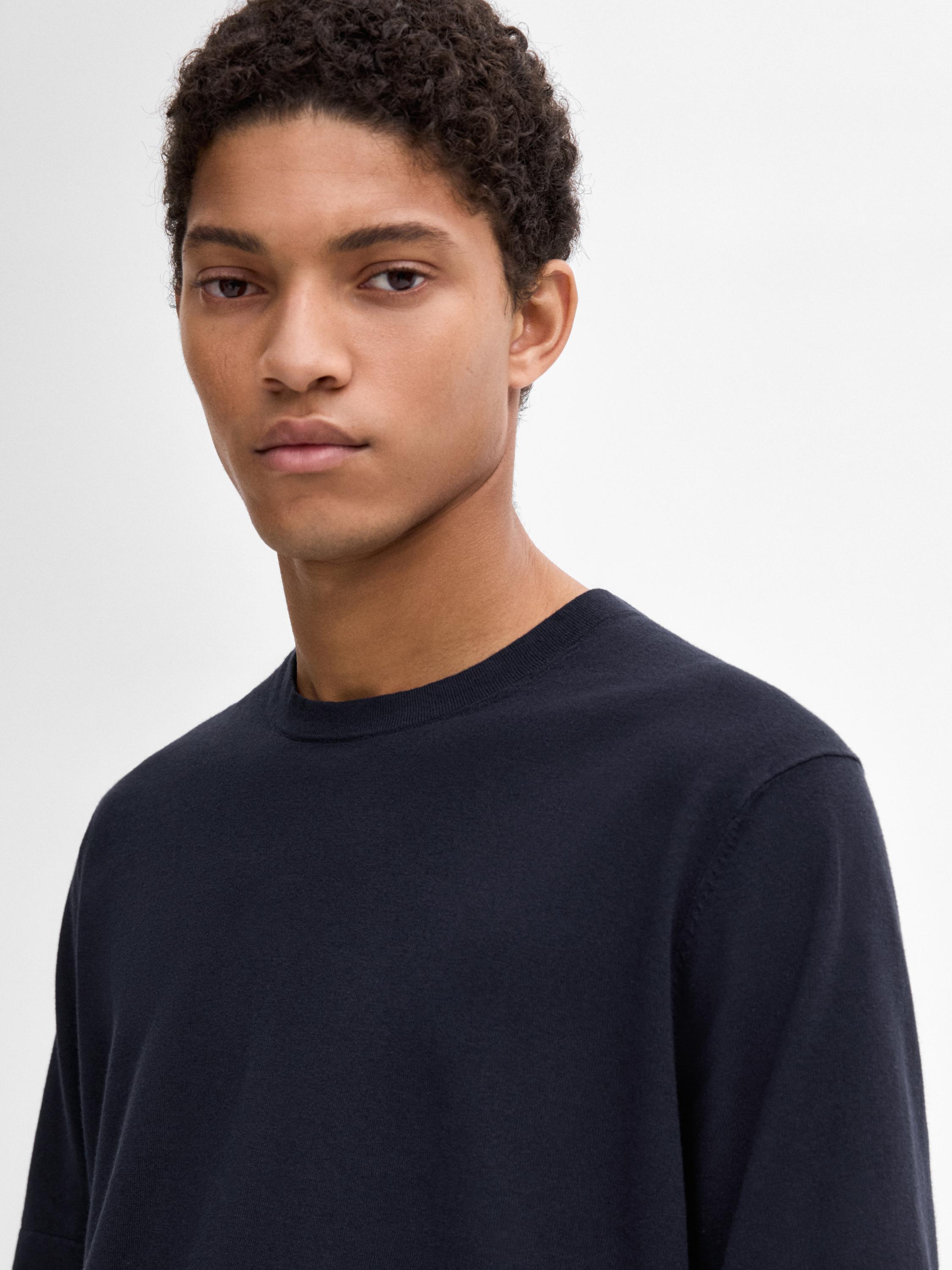 Jersey punto manga corta mezcla algodón