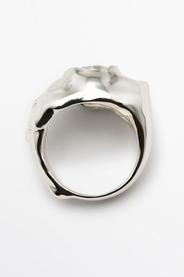 Melted effect shimmery ring — SILVER 2