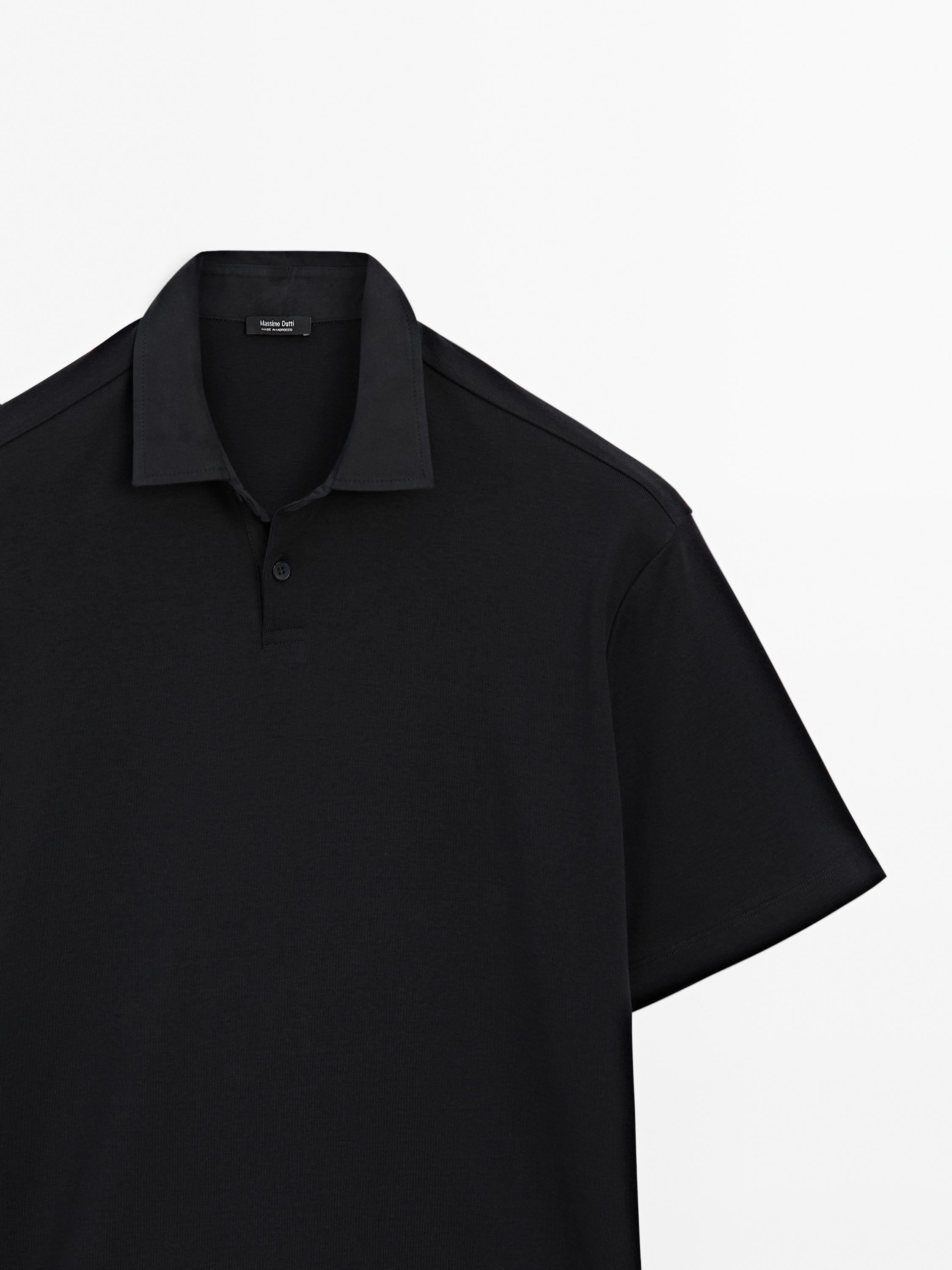 Short sleeve cotton polo shirt