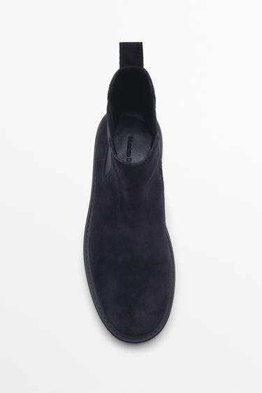Flat Chelsea track sole ankle boot — BLUE 3