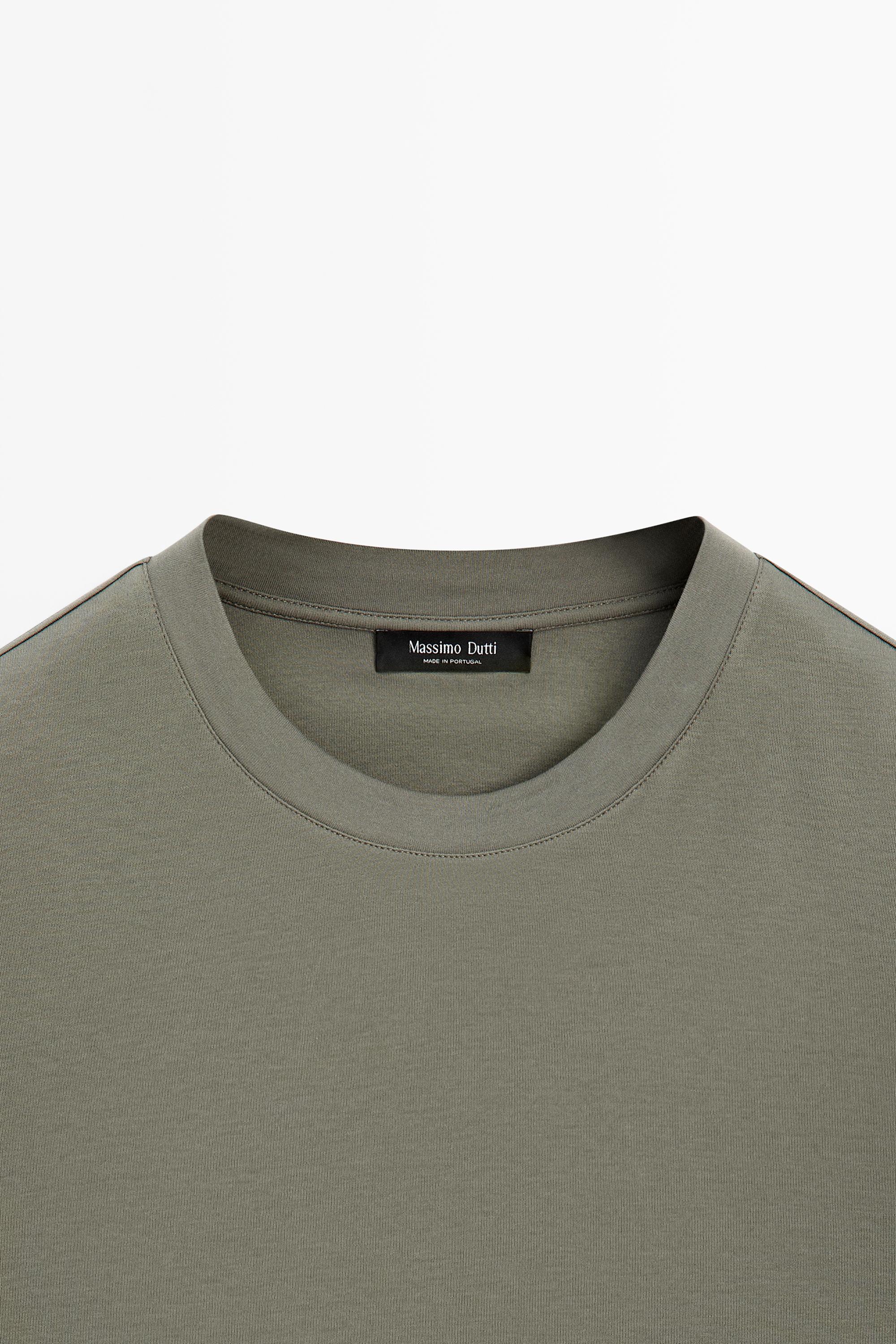 100% cotton short-sleeve T-shirt — PALE KHAKI