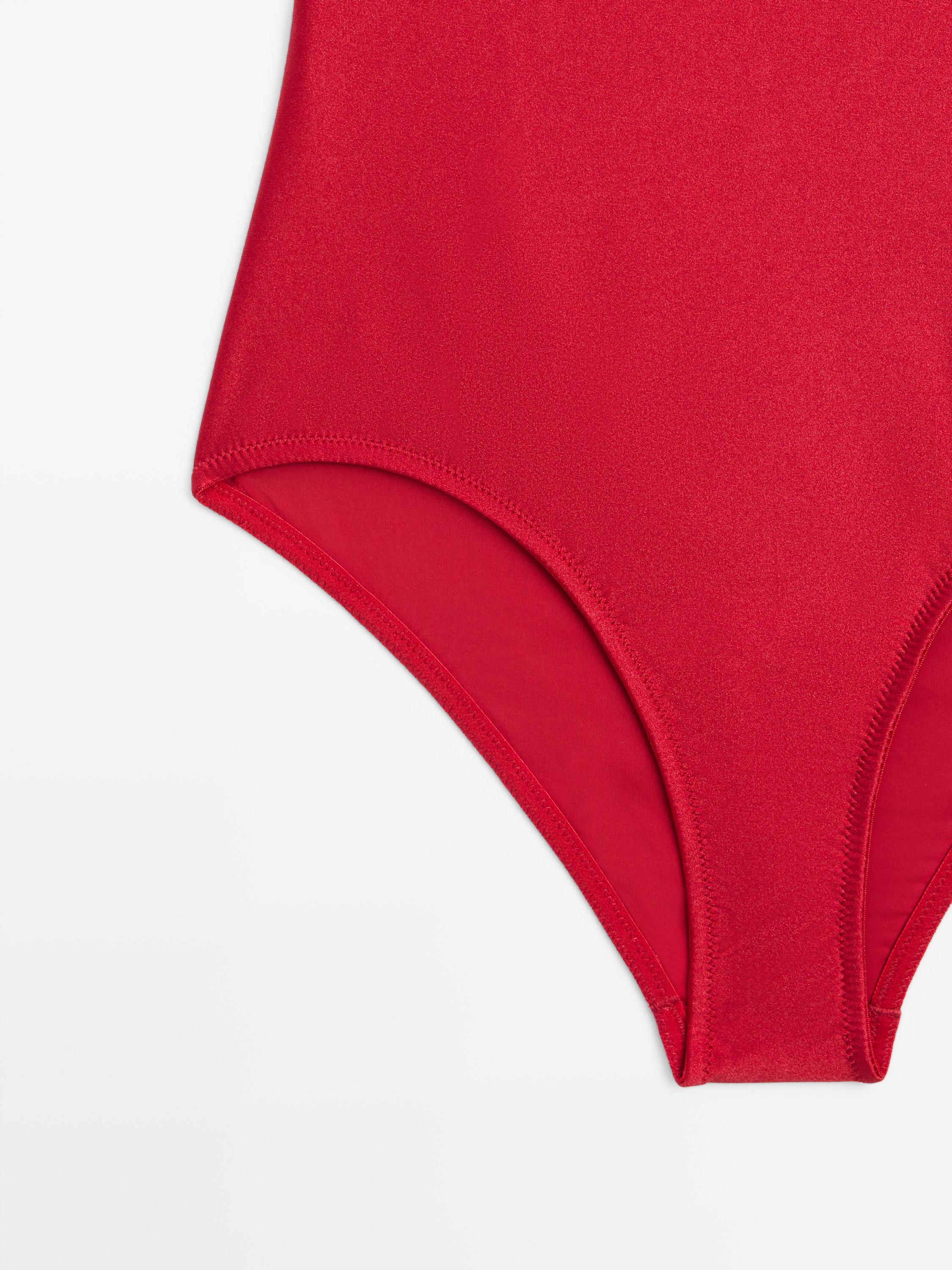 Swimsuit with thin straps — RED
