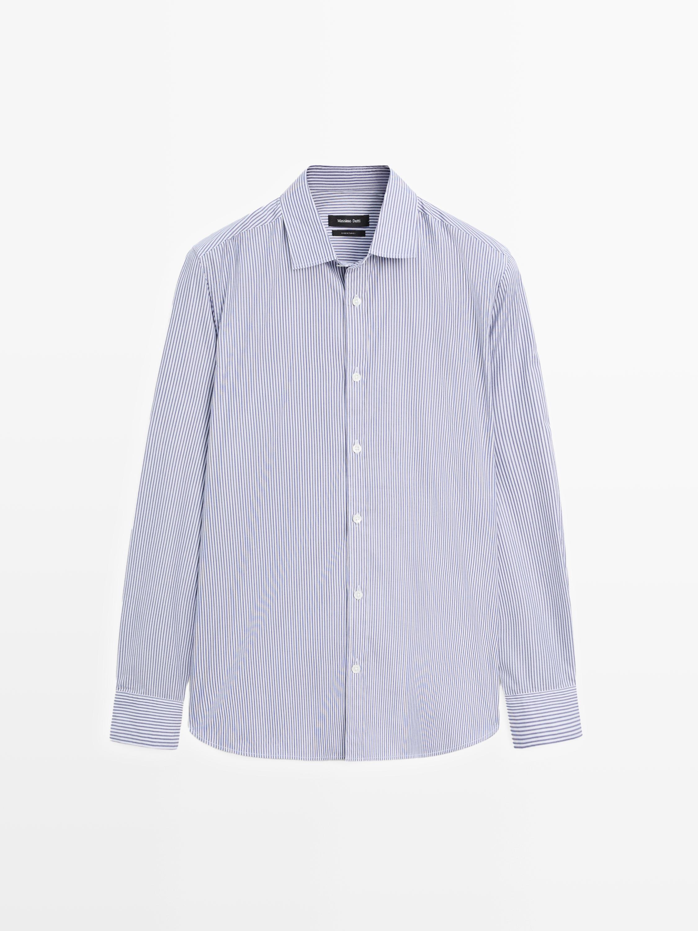 Camisa popelín rayas regular fit