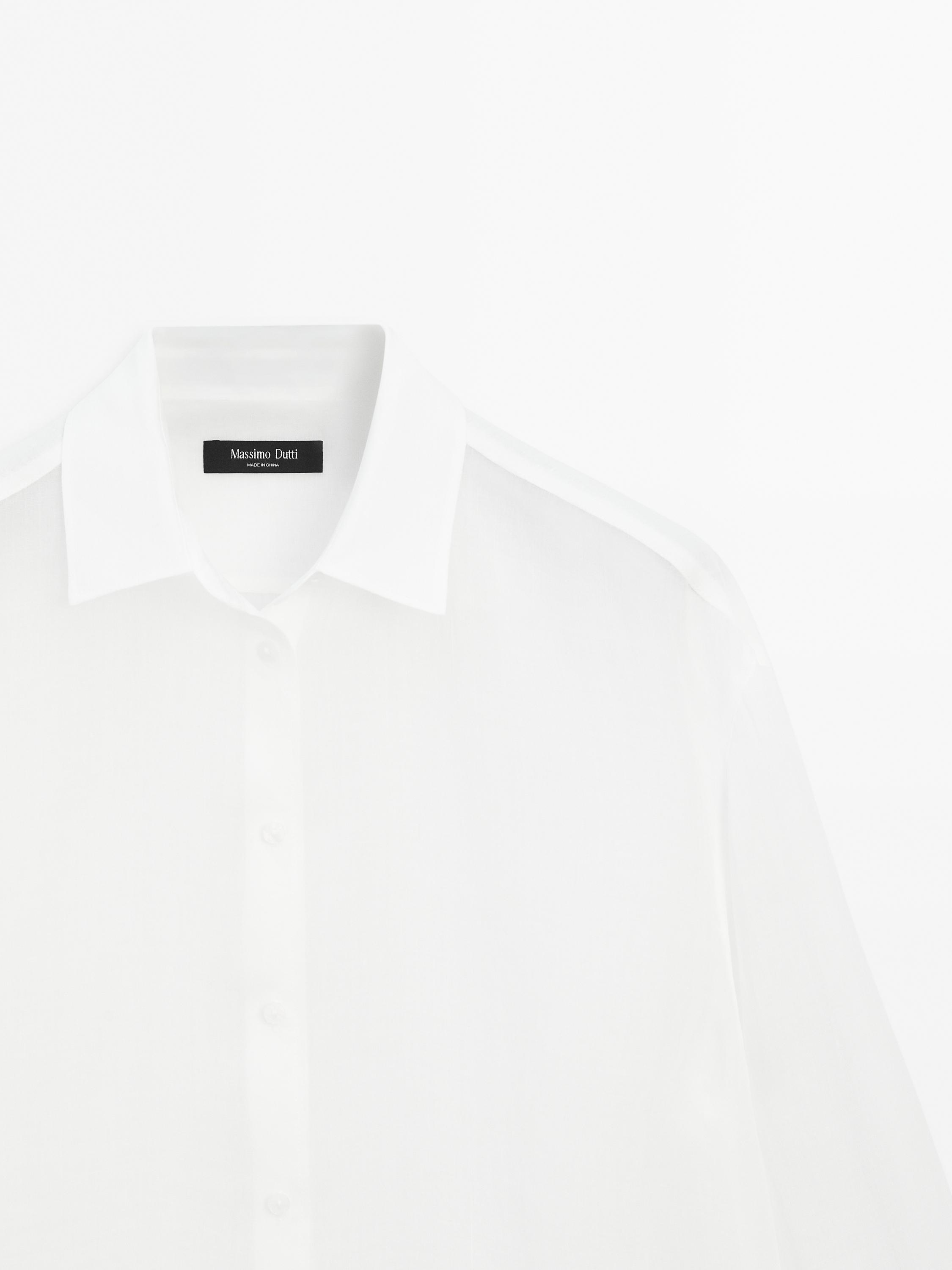 Flowing ramie blend shirt