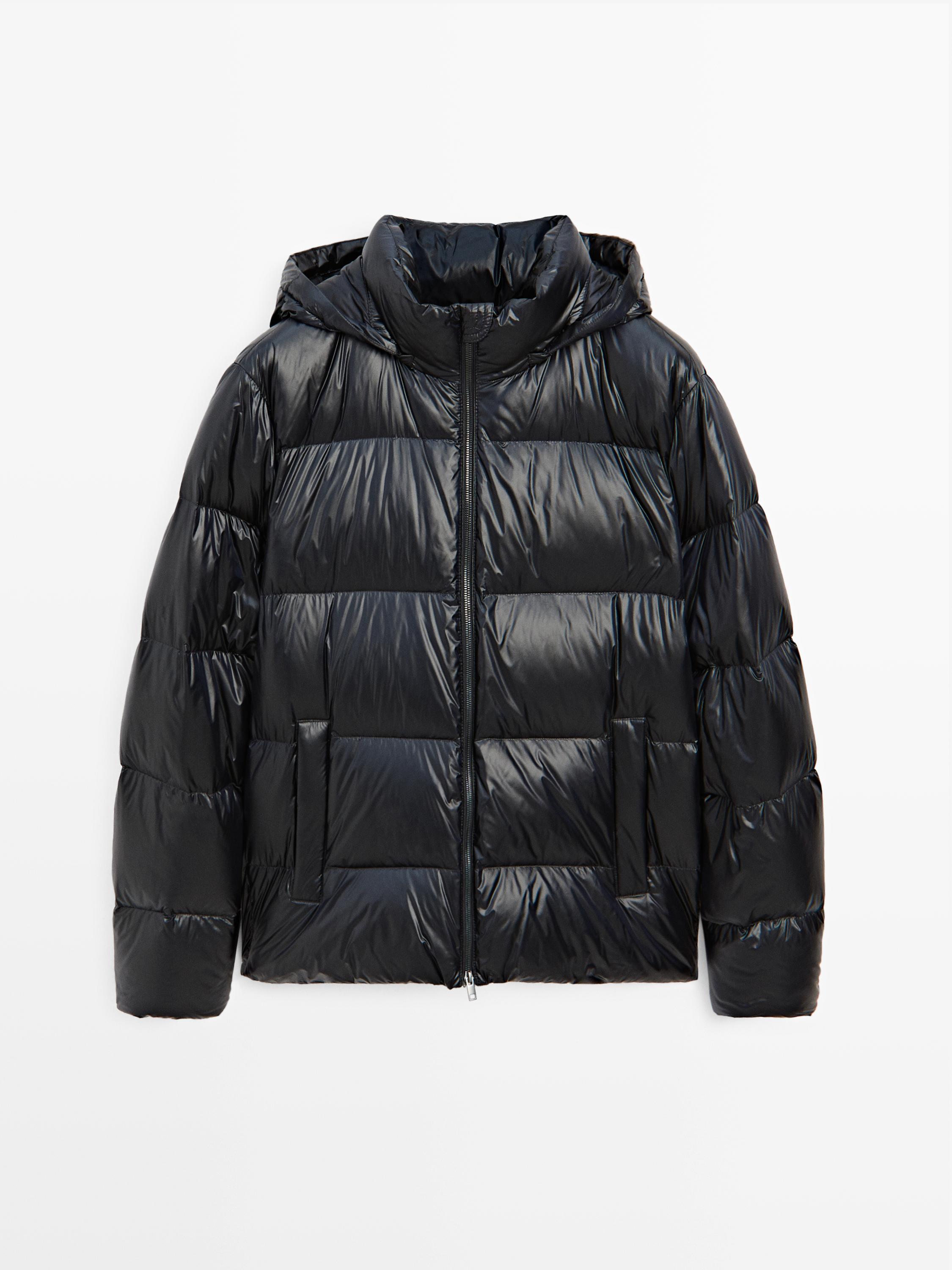 Chaqueta Acolchada Abrigo Paño Mujer Massimo Dutti Chaqueta