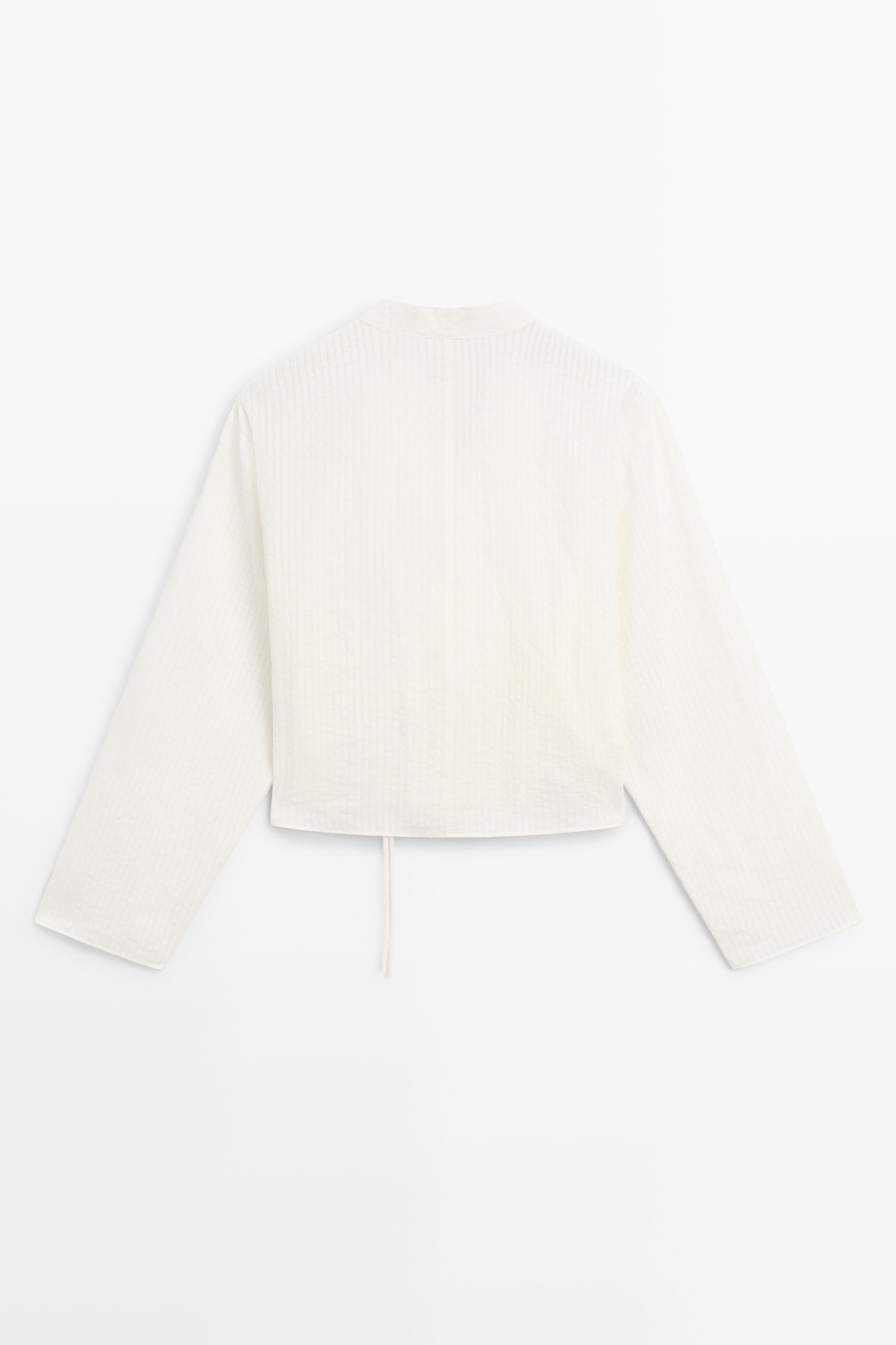 Kimono court texturé