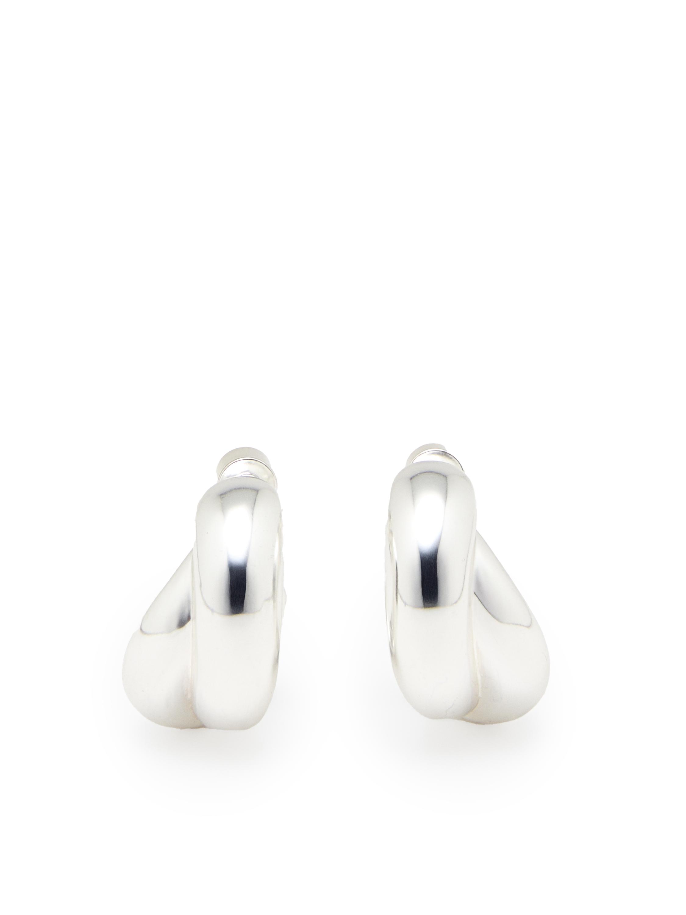 Wraparound hoop earrings — SILVER