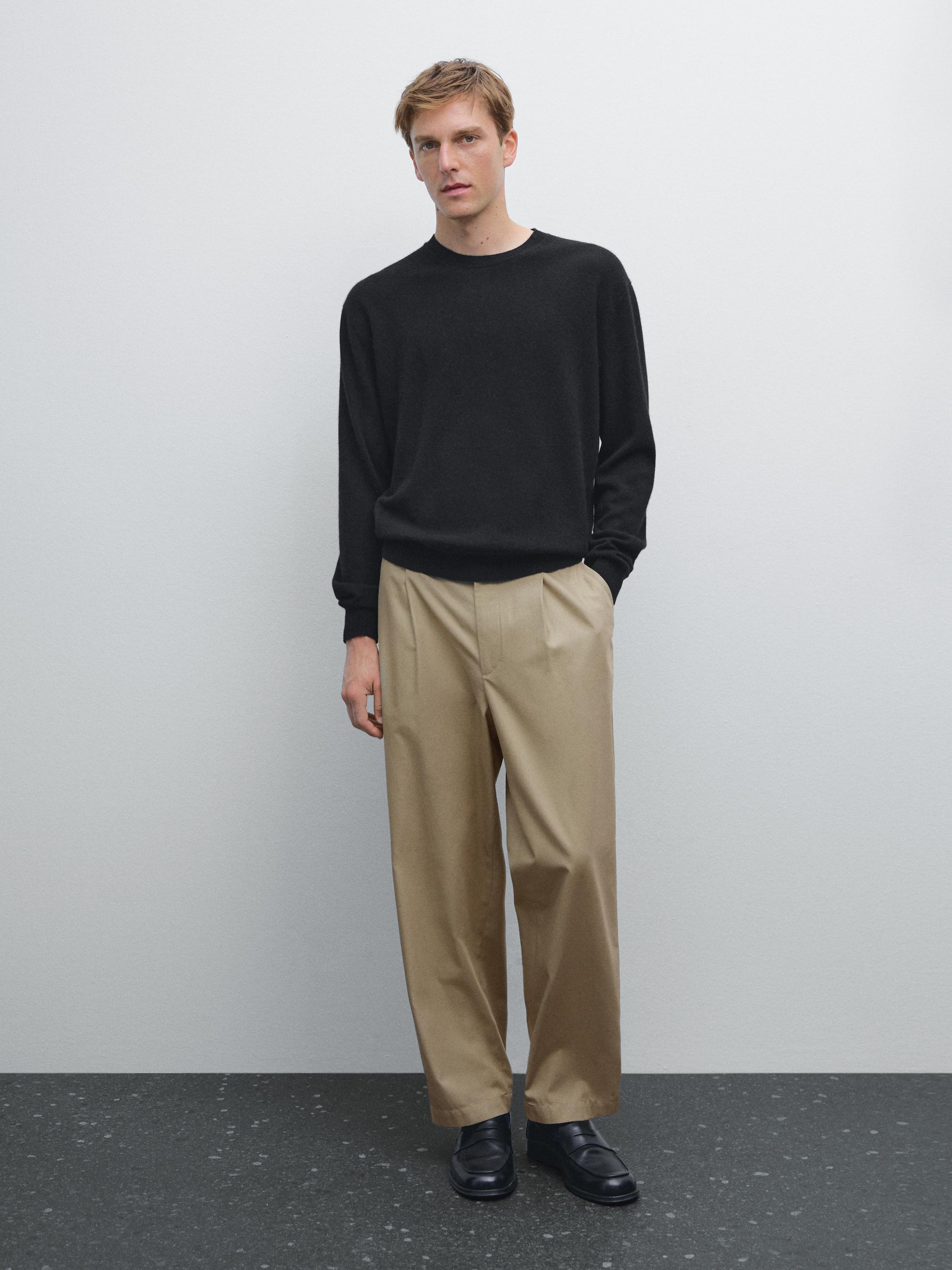 Maglia con collo rotondo in cashmere