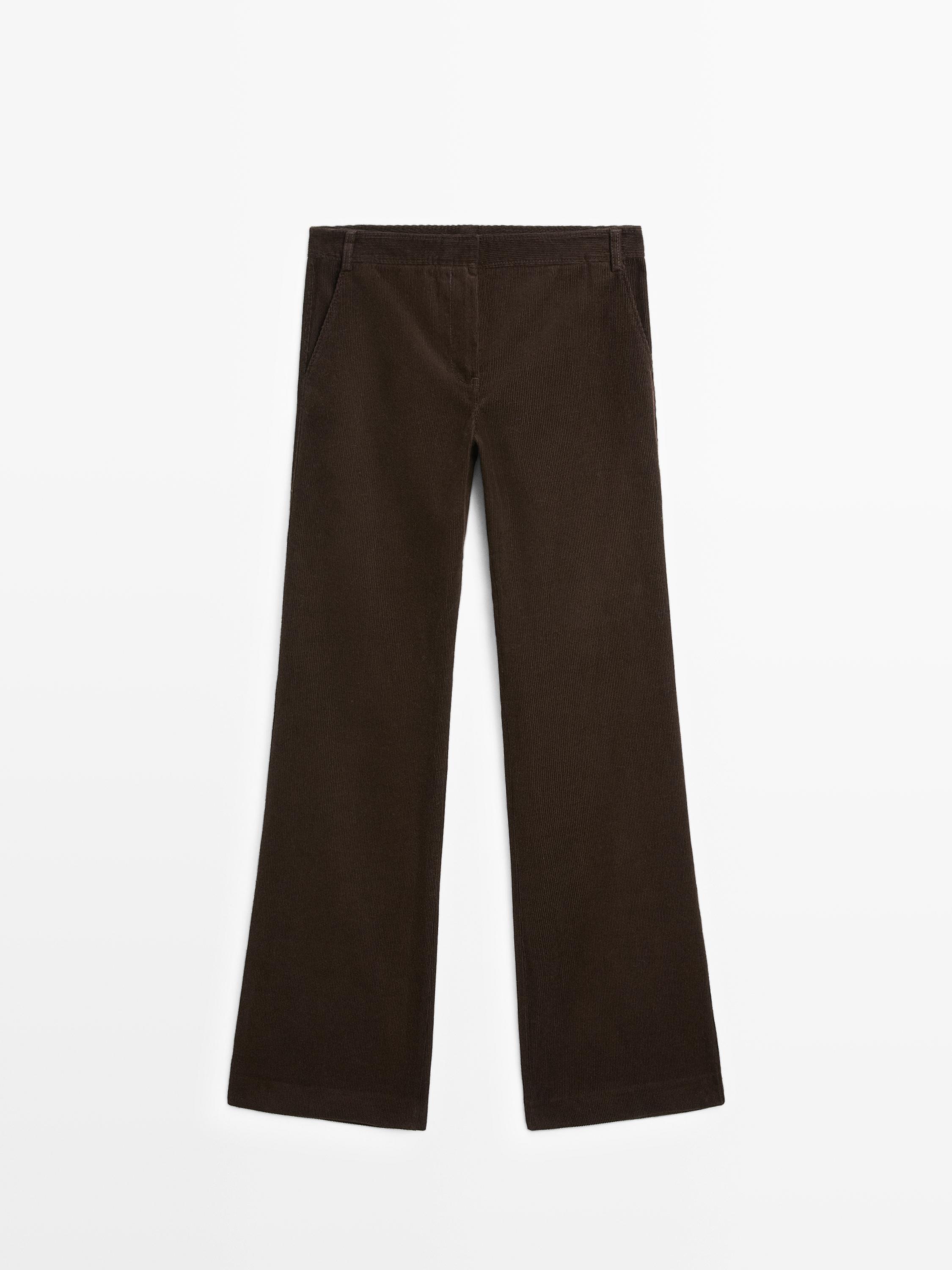 Flared corduroy trousers