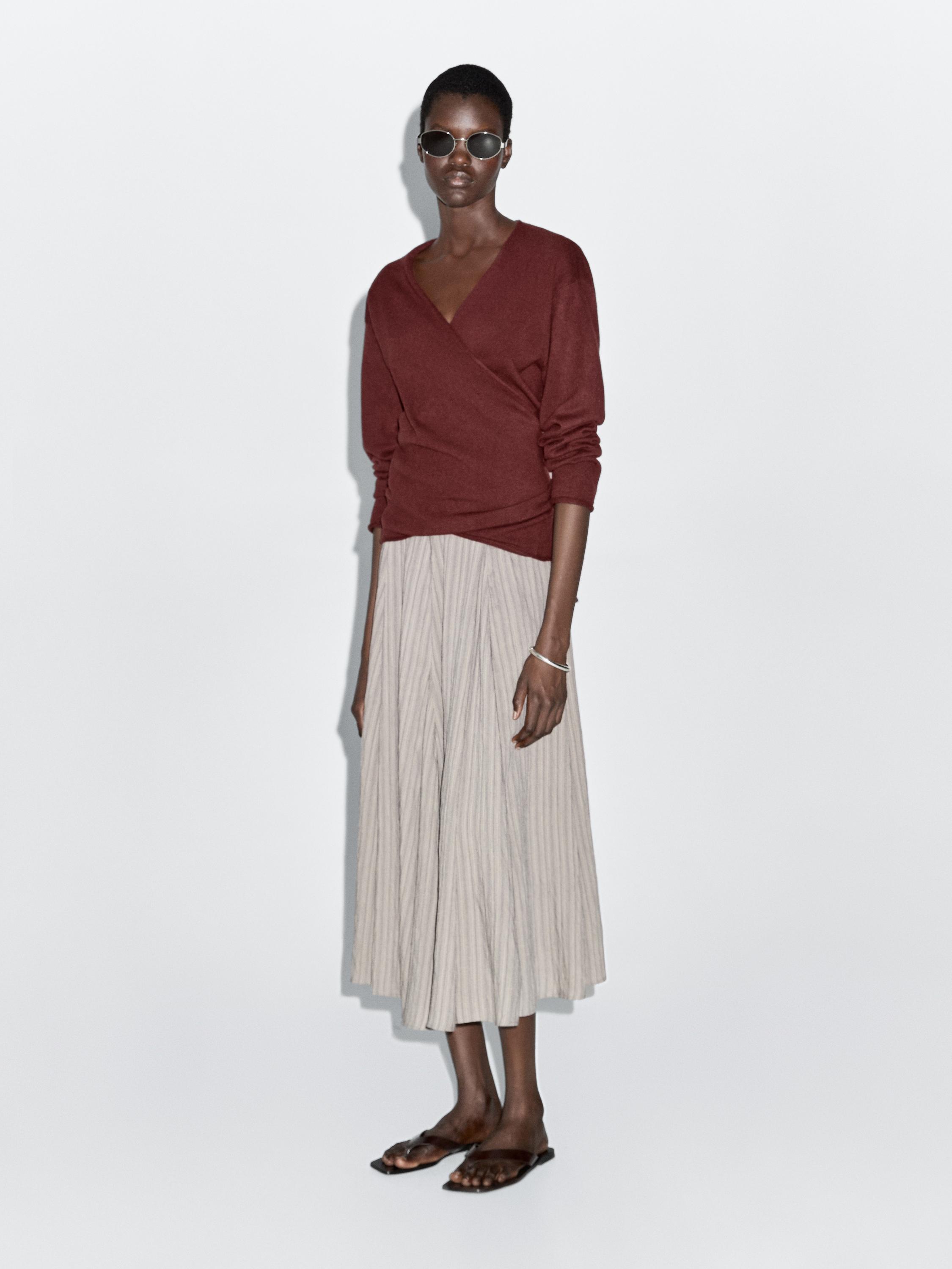 Cardigan cache-cœur 100 % laine