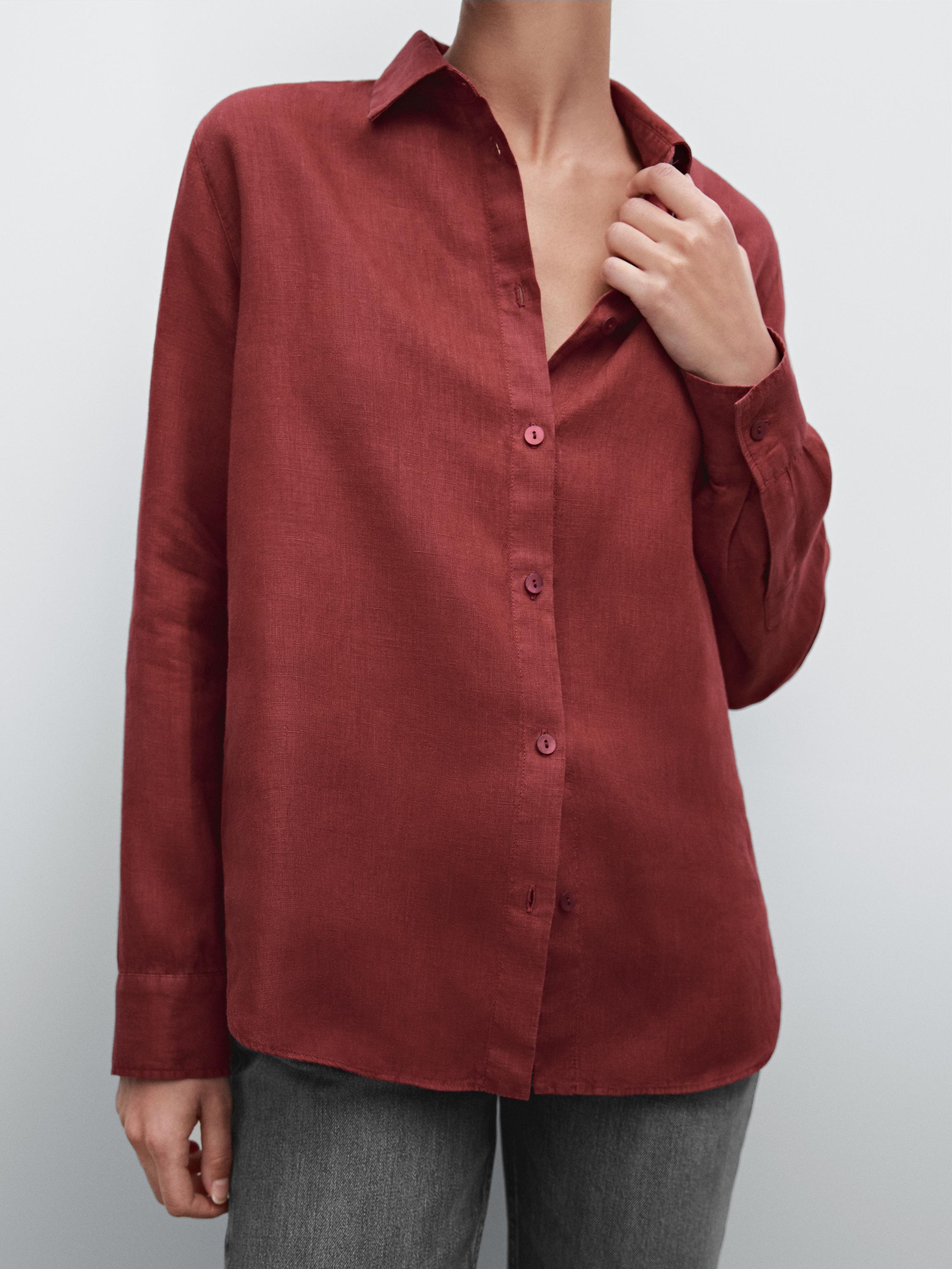 Flowing 100% linen shirt