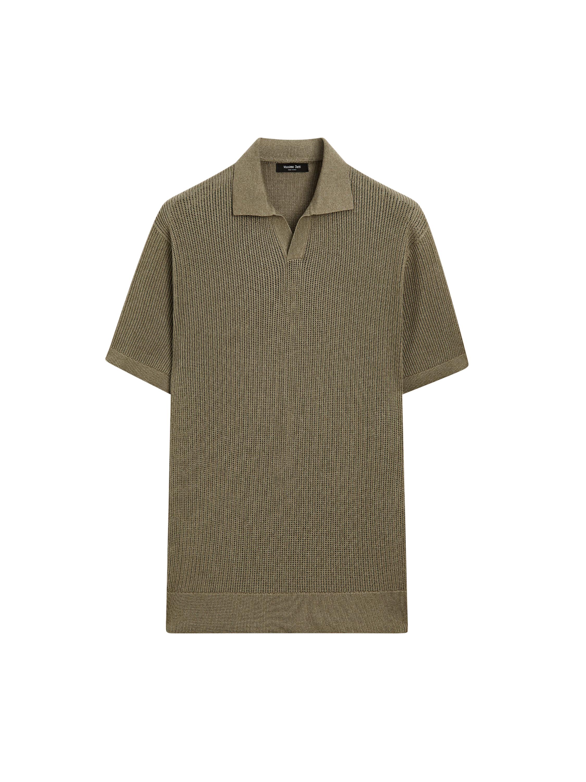 ★Massimo Dutti★ Short sleeve micro textured polo shirt 00998206523-c.jpg?ts=1751894616998