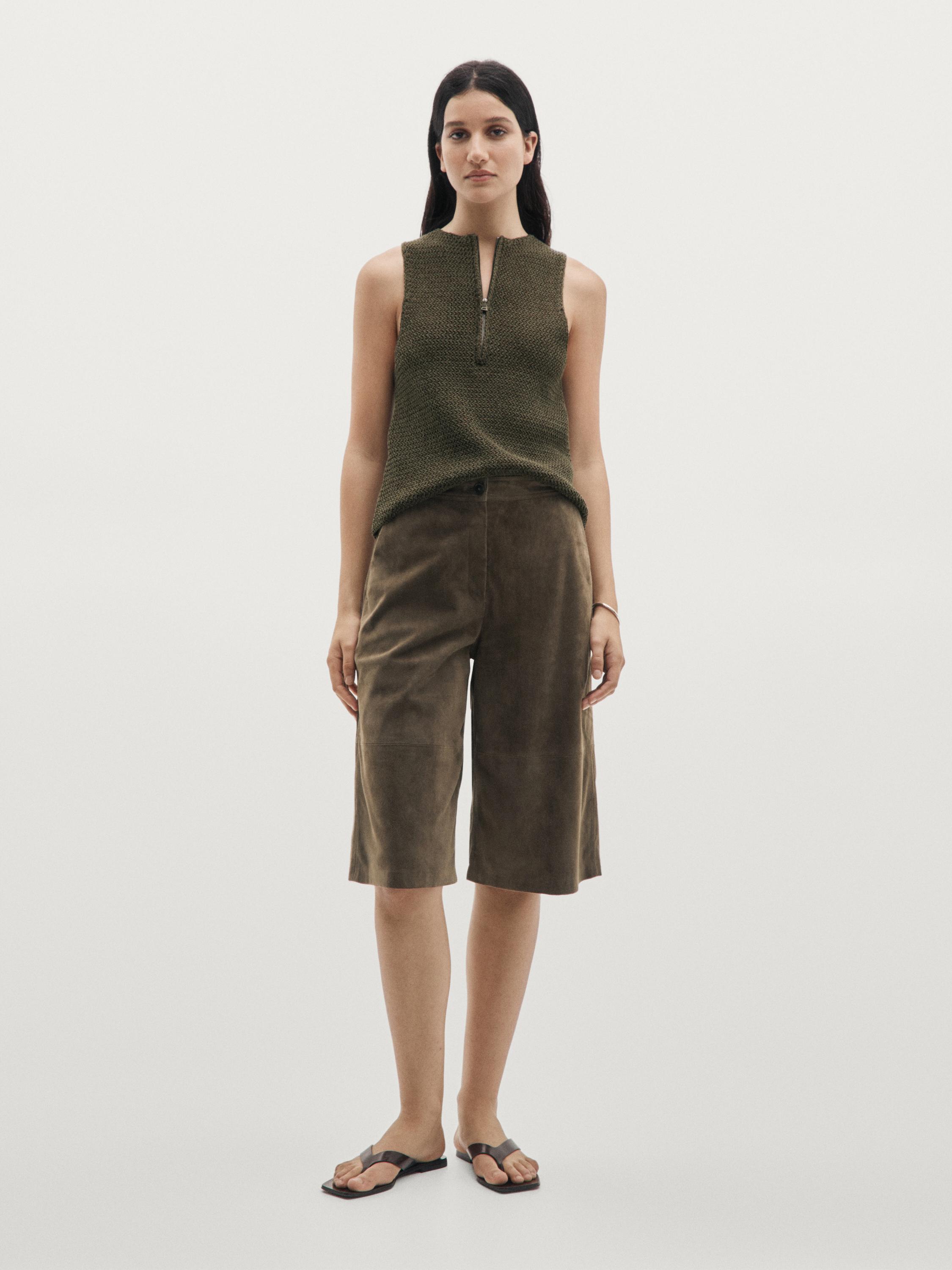 Top punto detalle cremallera