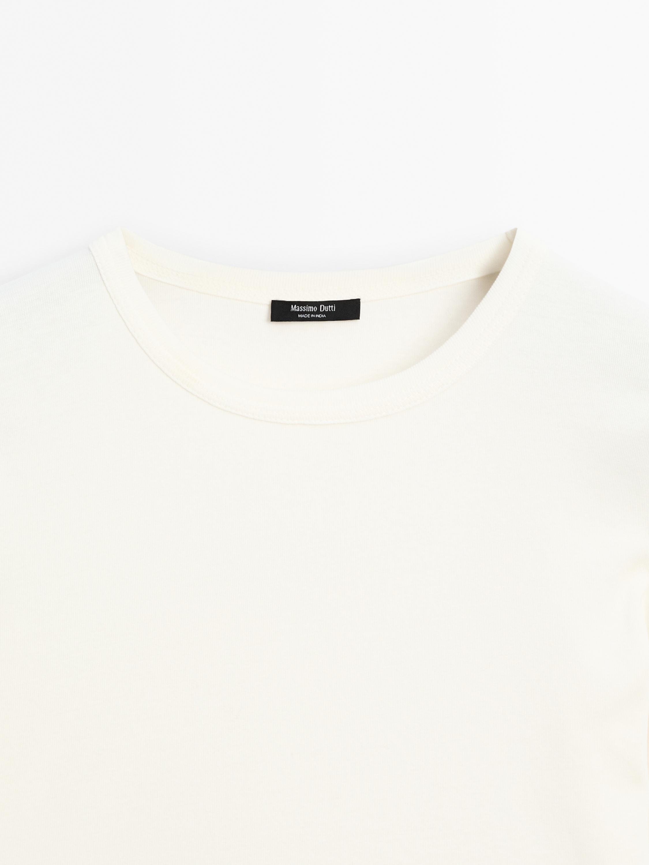Long sleeve cotton T-shirt