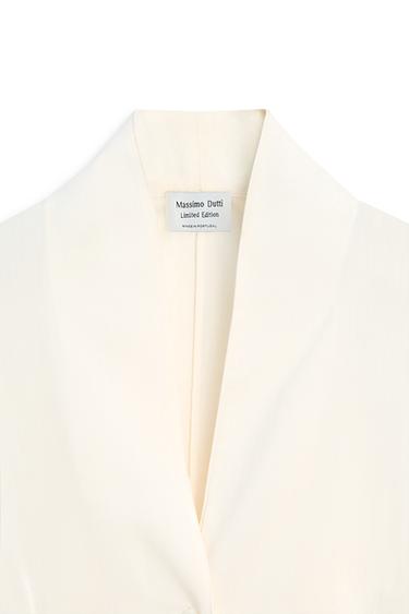Flowing shirt with tuxedo-style collar detail - LIMITED EDITION — CREAM 9