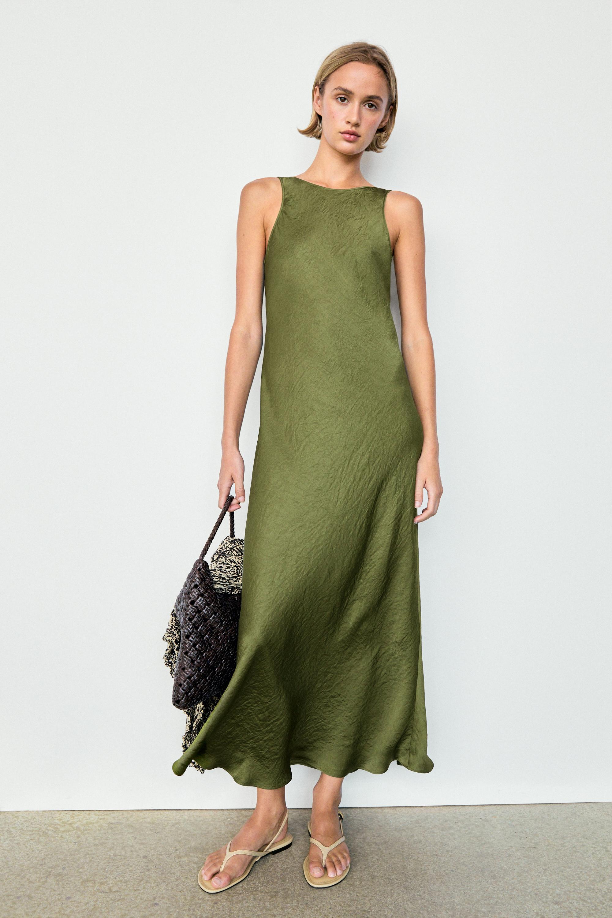 massimo dutti maxi dress Long, Flowing Double-Weave Dress - Burnt Orange - 2 - Massimo Dutti