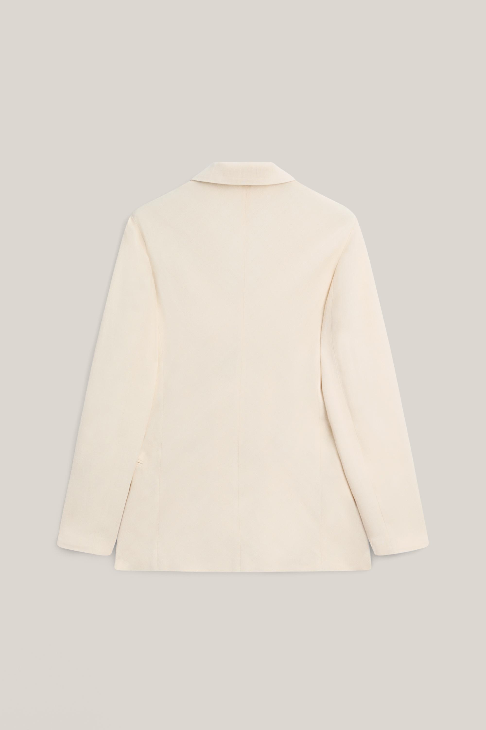 Flowing blazer with lapel detail - LIMITED EDITION — CREAM