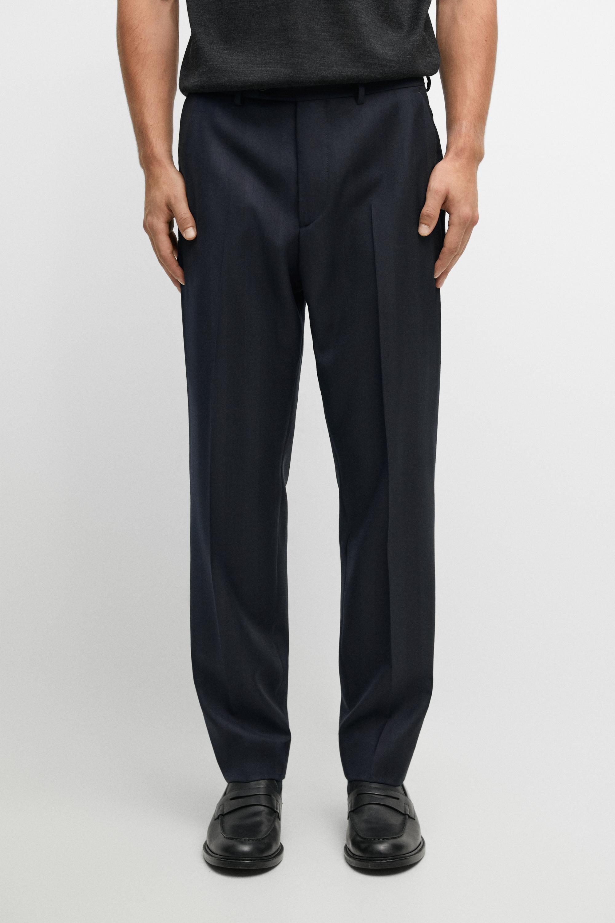 Herringbone suit pants