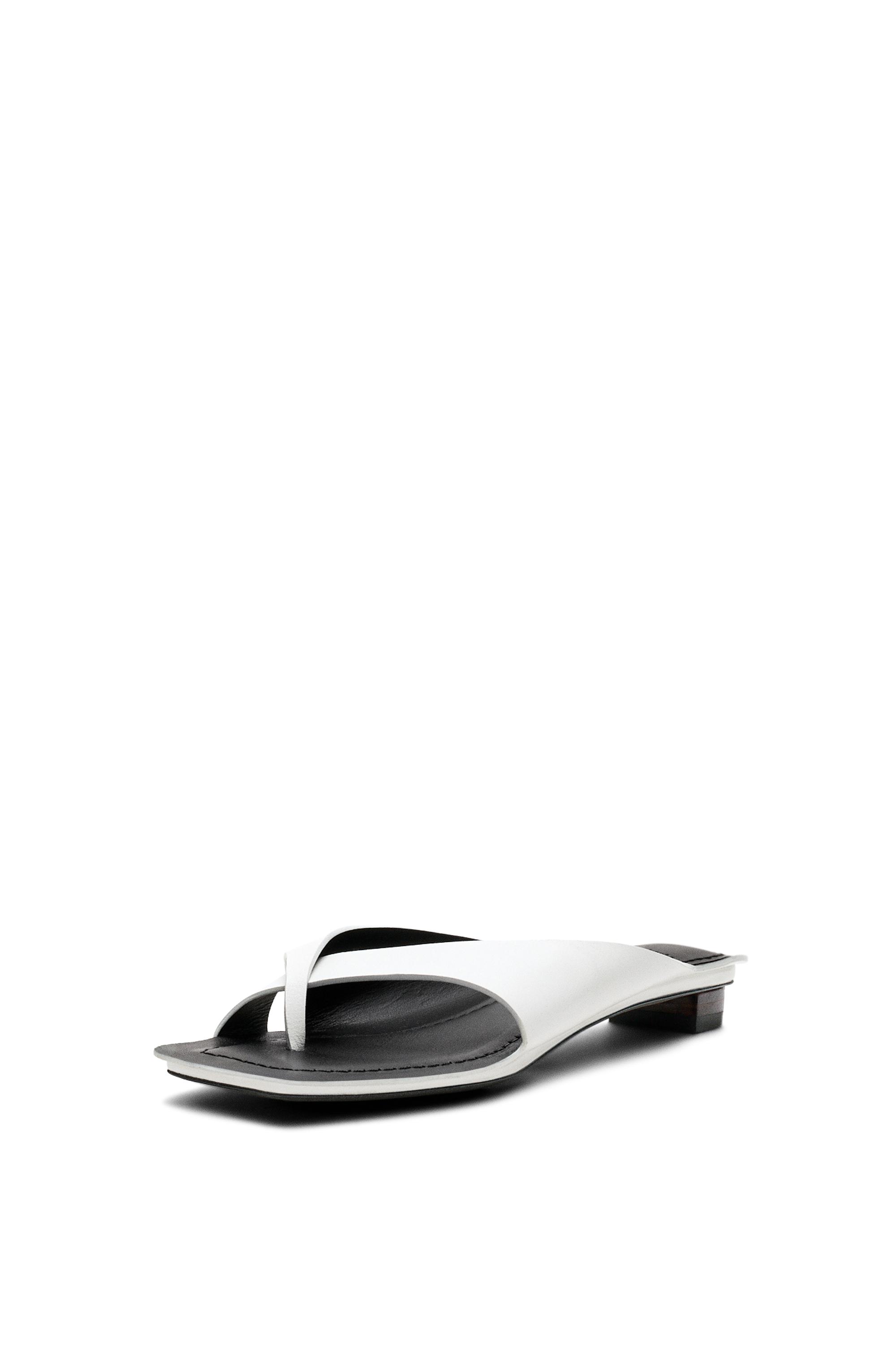 Leather high-heel sandals - STUDIO — WHITE