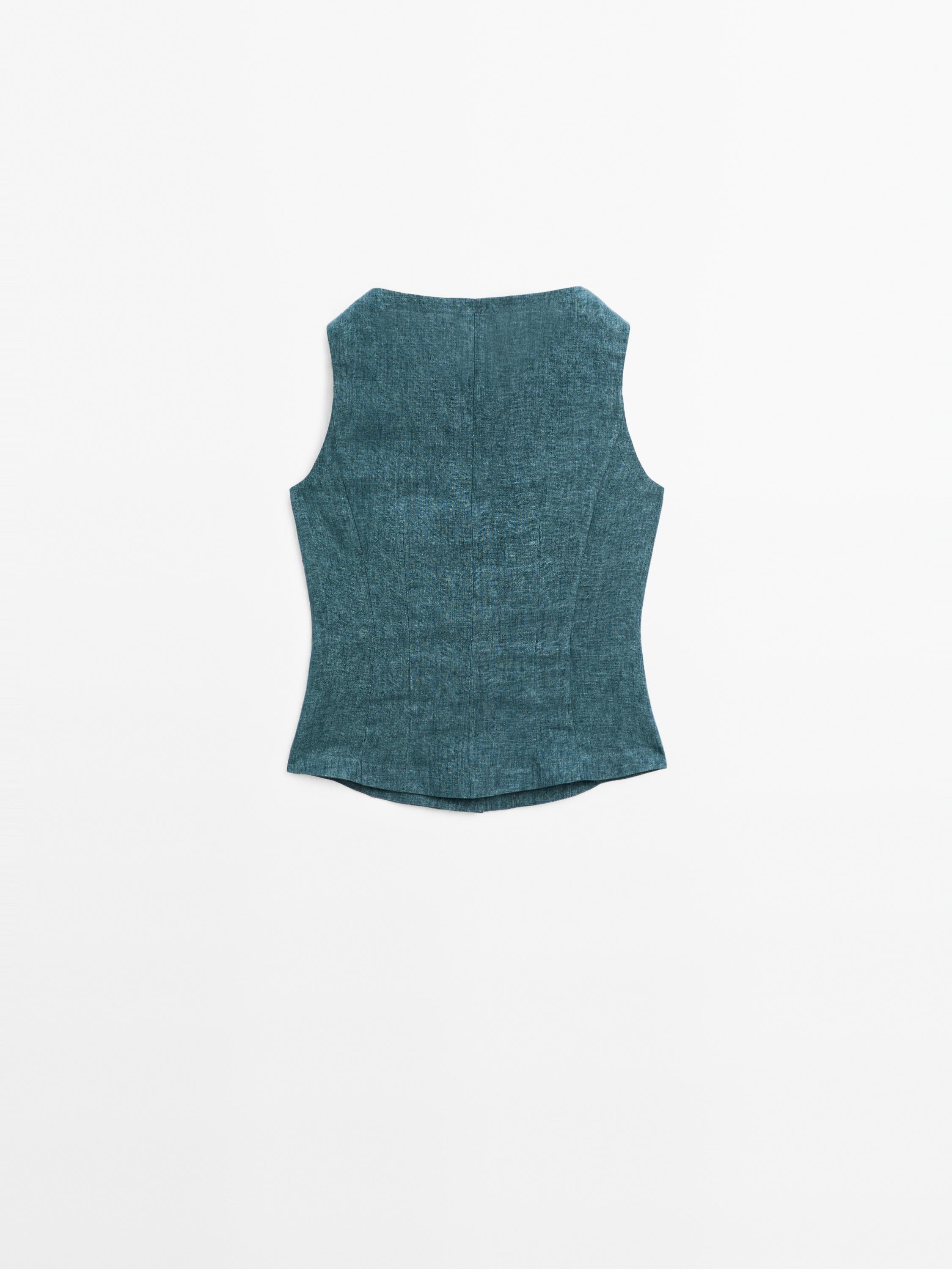 100% linen corset waistcoat