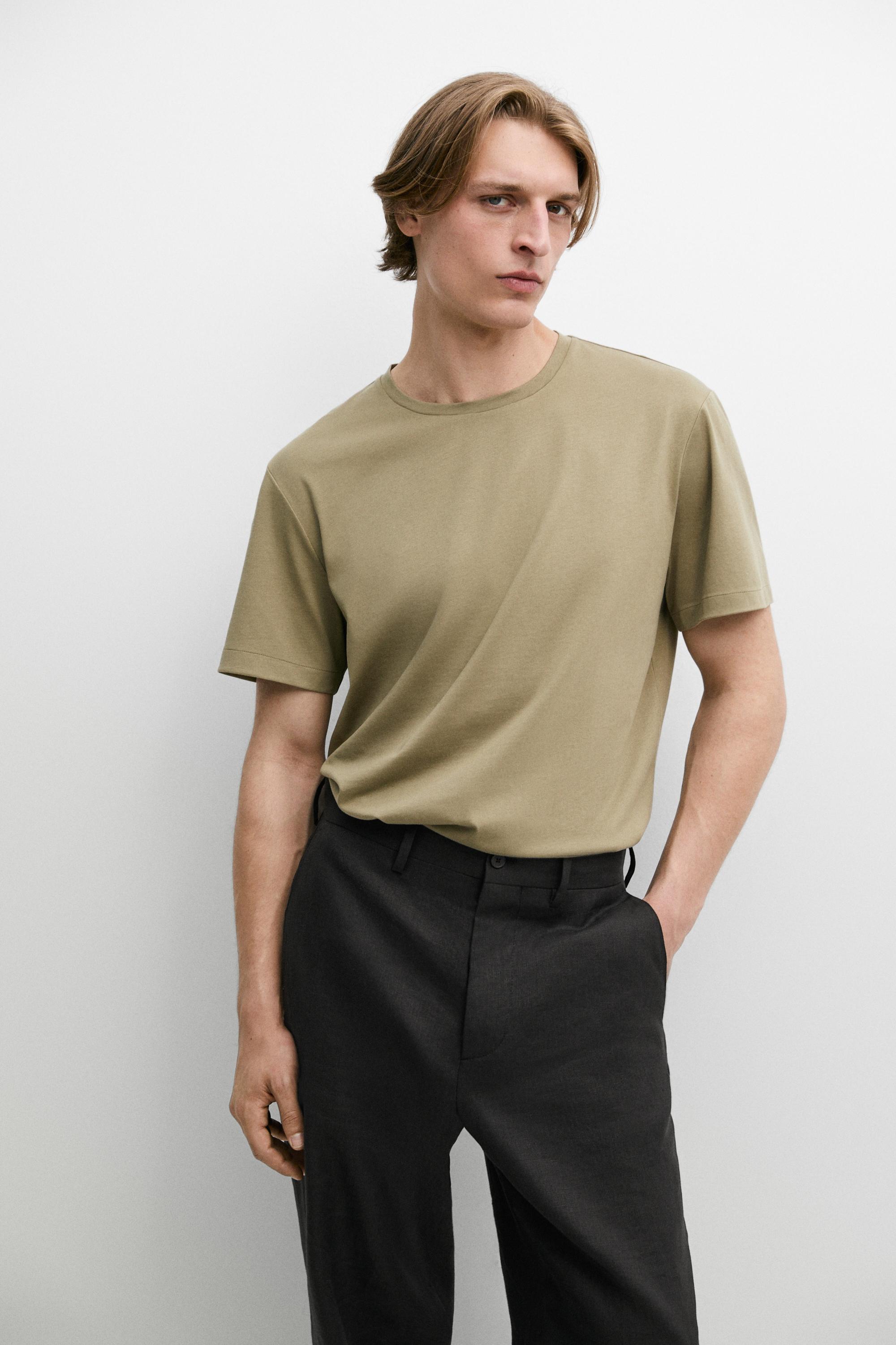 100% cotton short-sleeve T-shirt — PALE GREEN
