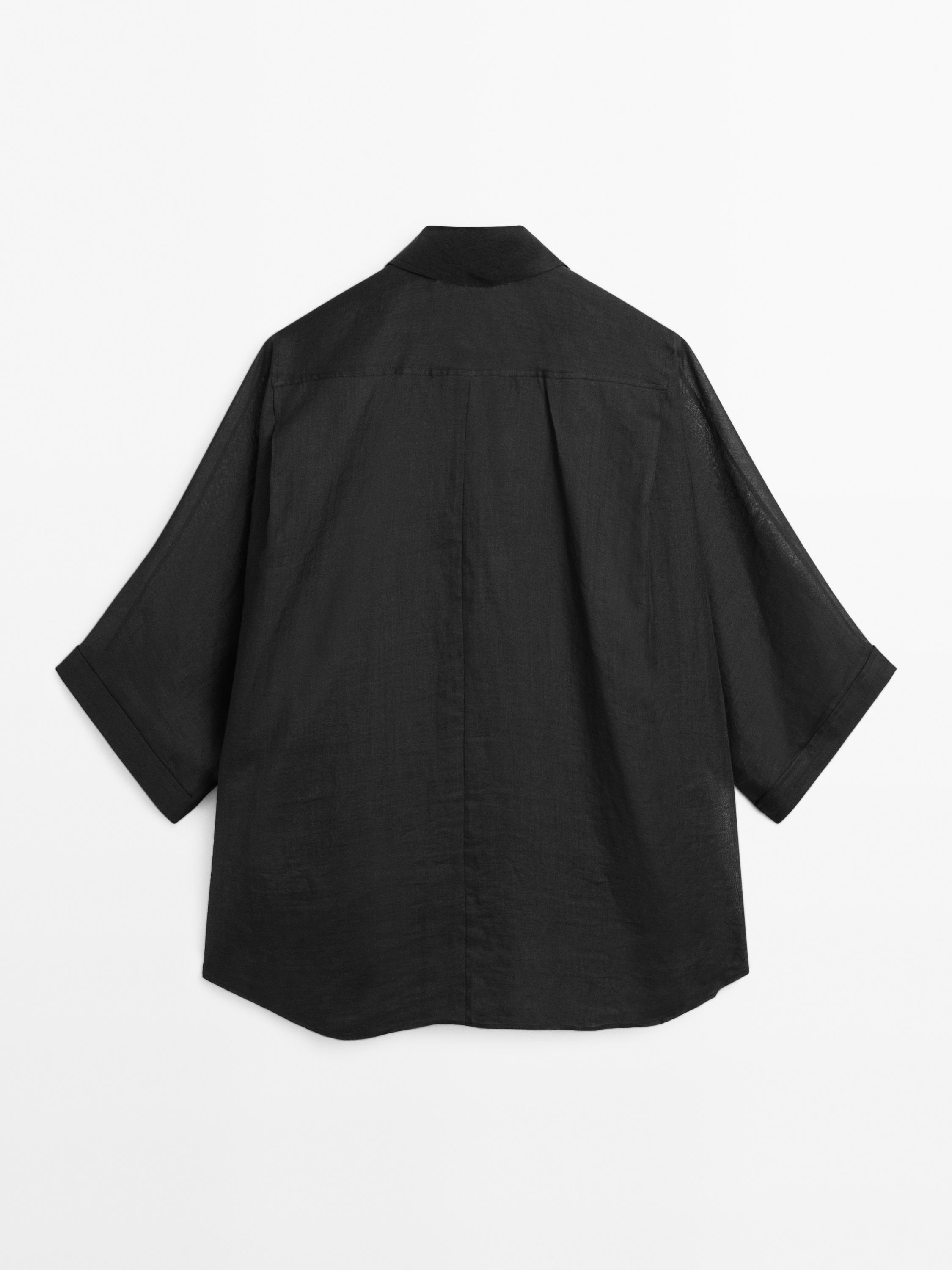 Batwing sleeve 100% ramie shirt - Studio