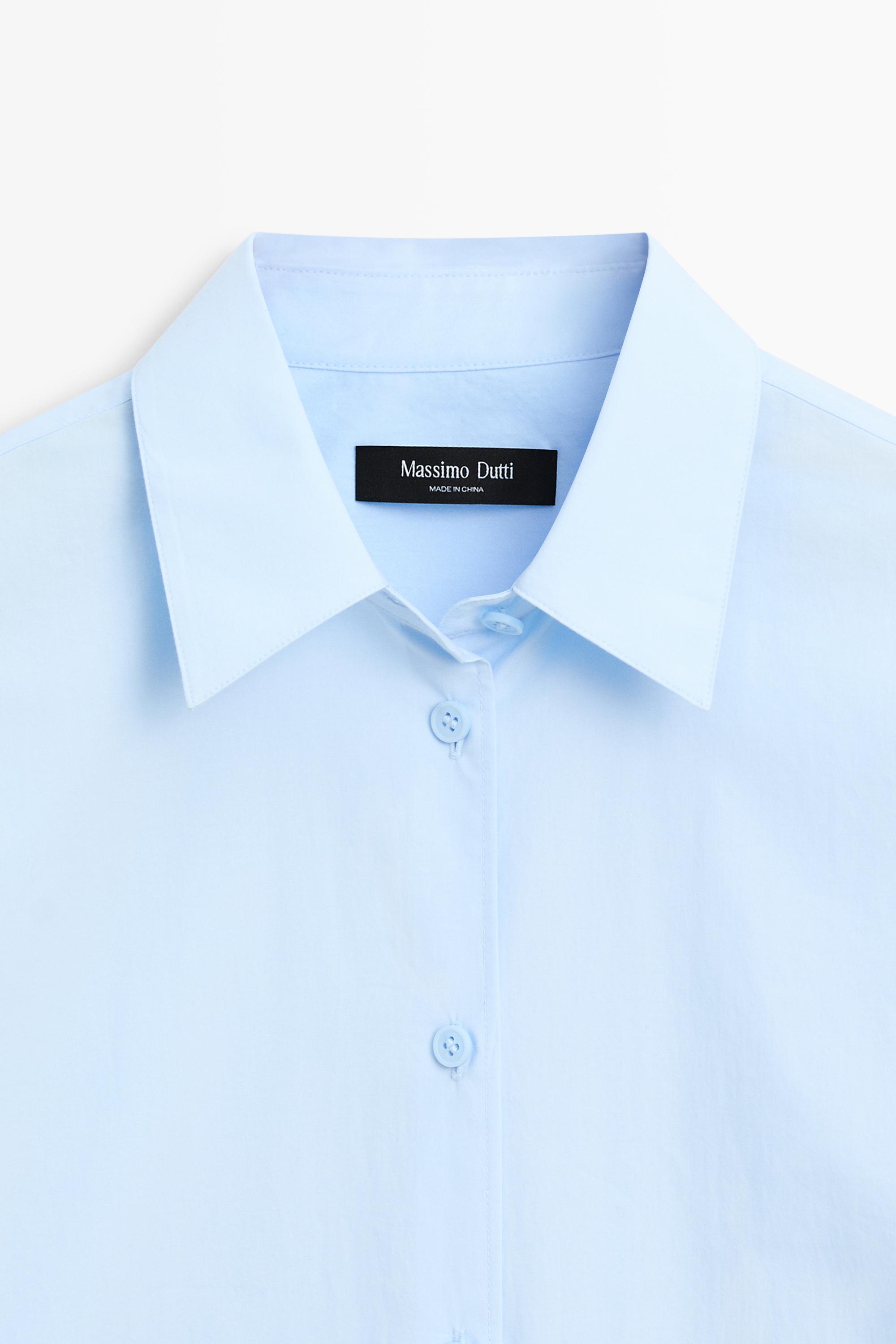 100% cotton poplin shirt — SKY BLUE
