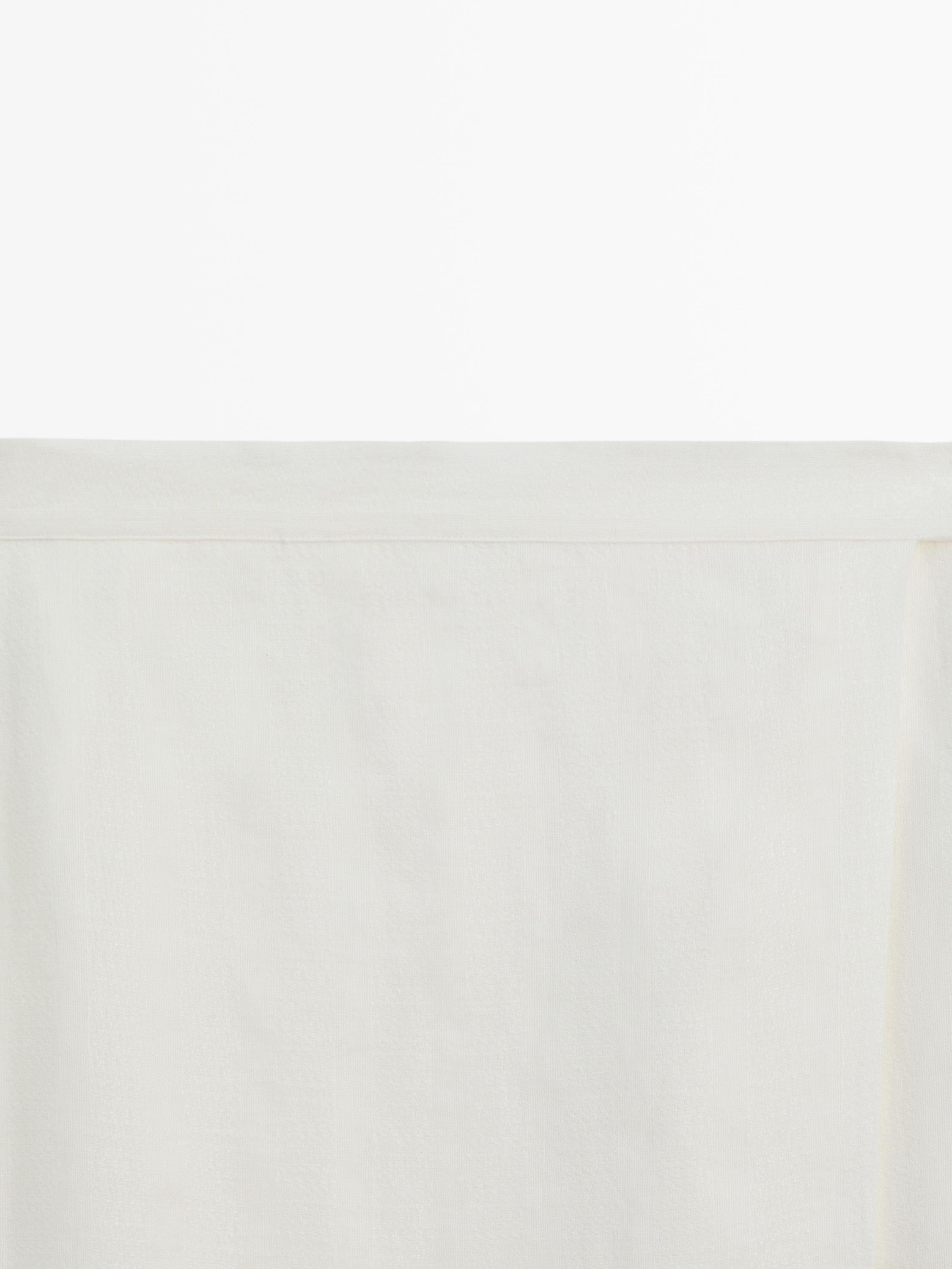 Linen pareo skirt with fringe detail