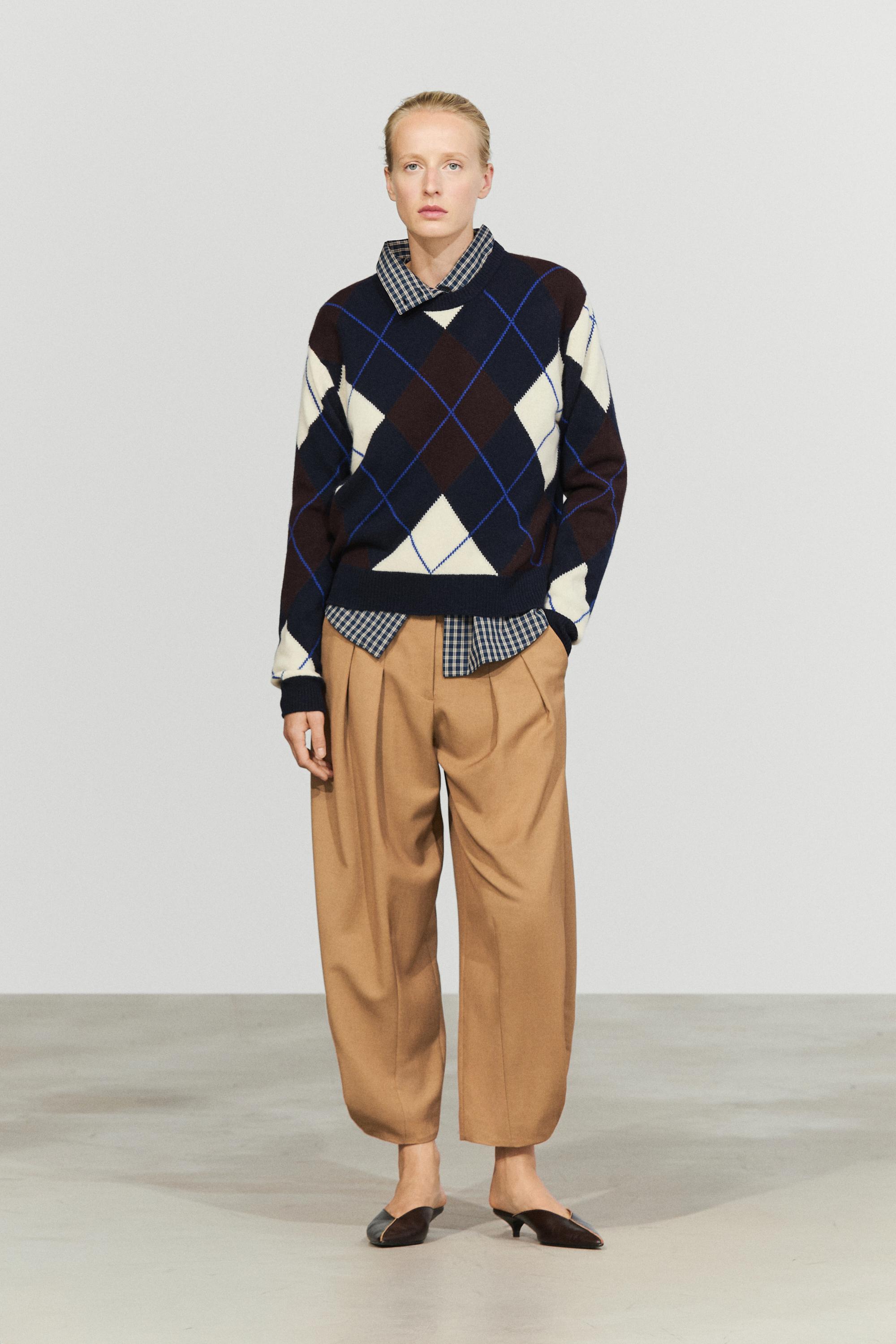 Pleated wool-blend pants — CAMEL