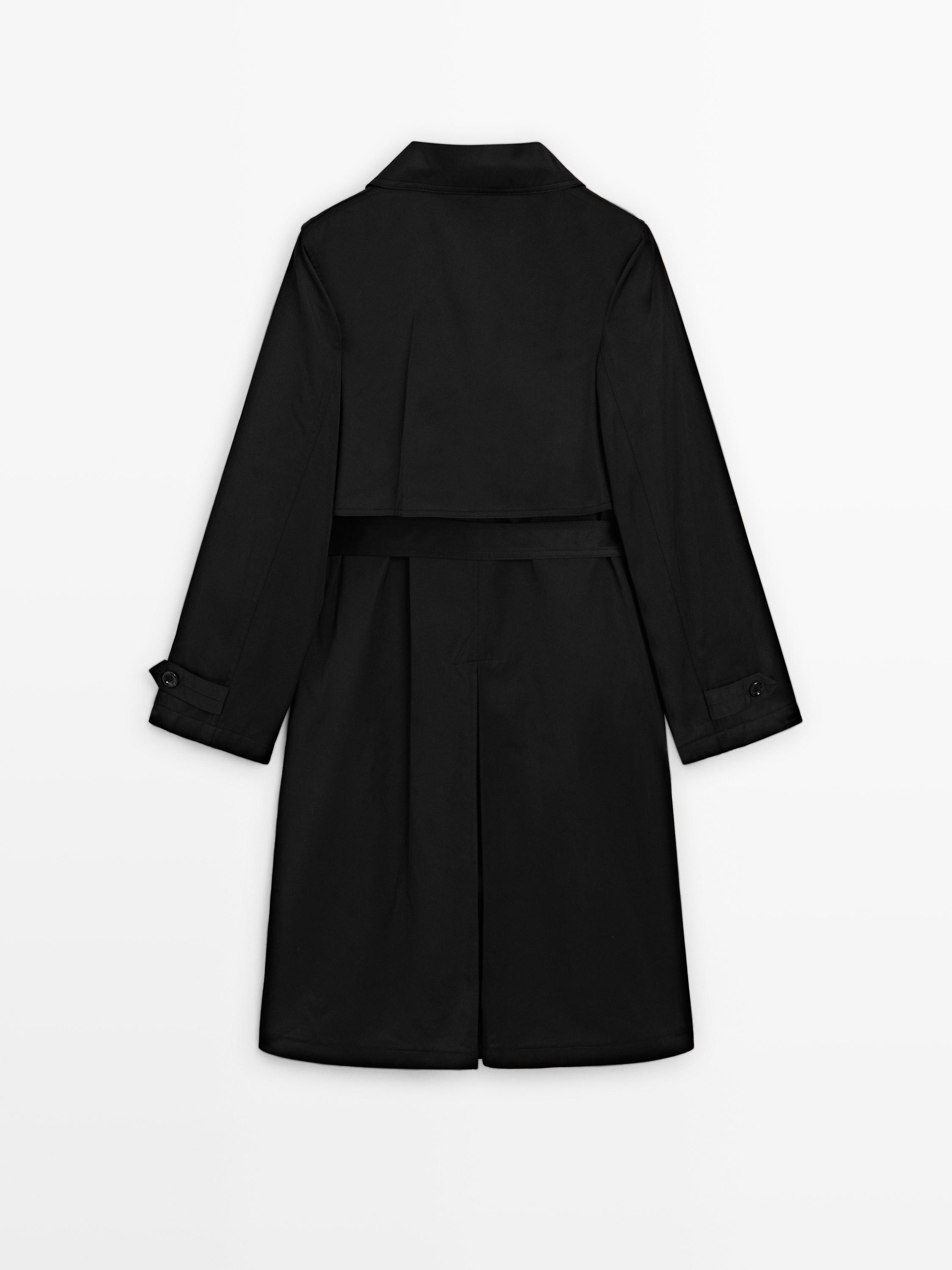 Langer Trenchcoat mit Innenweste