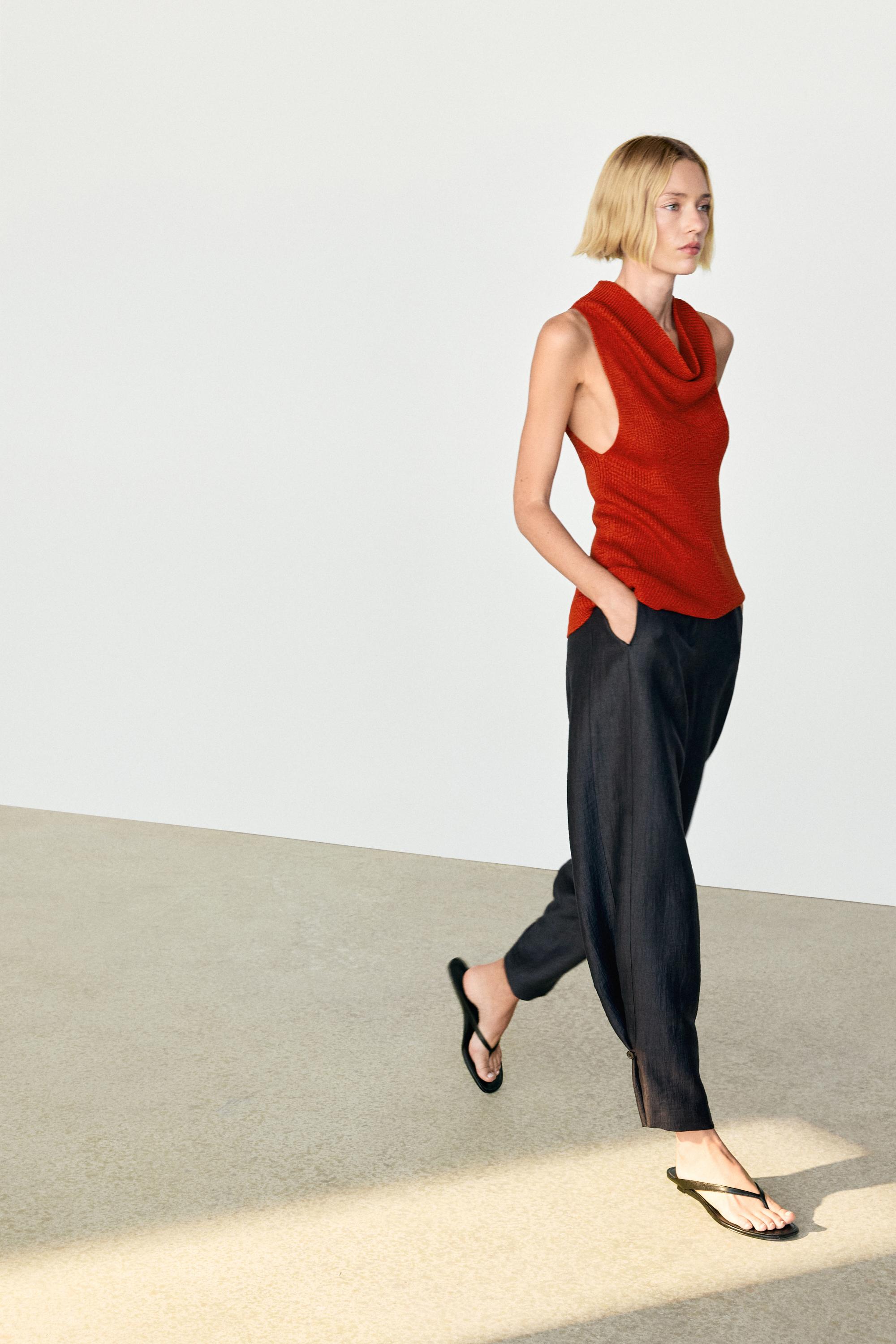 Trousers with gathered hems — Dark Blue