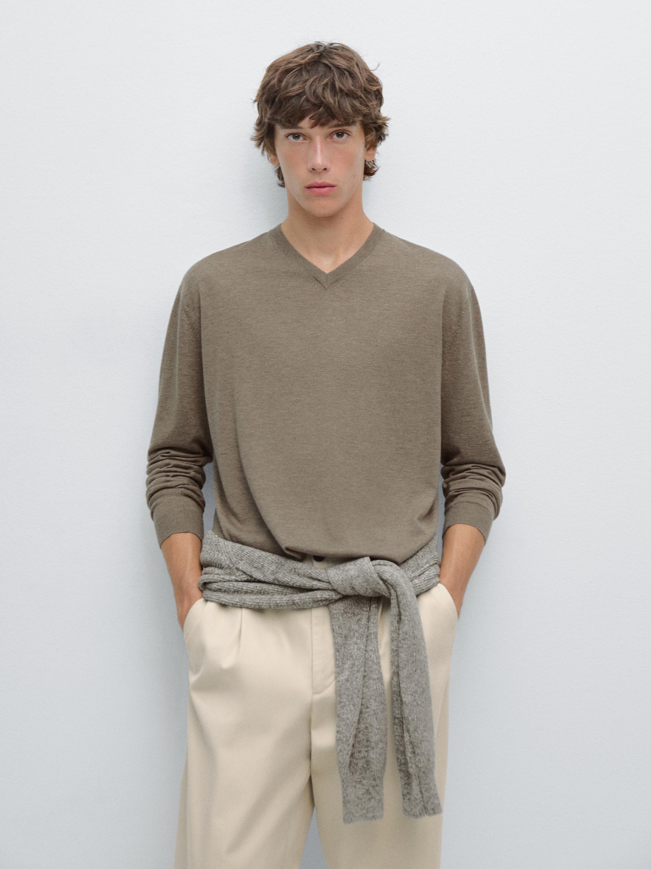 Knit wool blend sweater