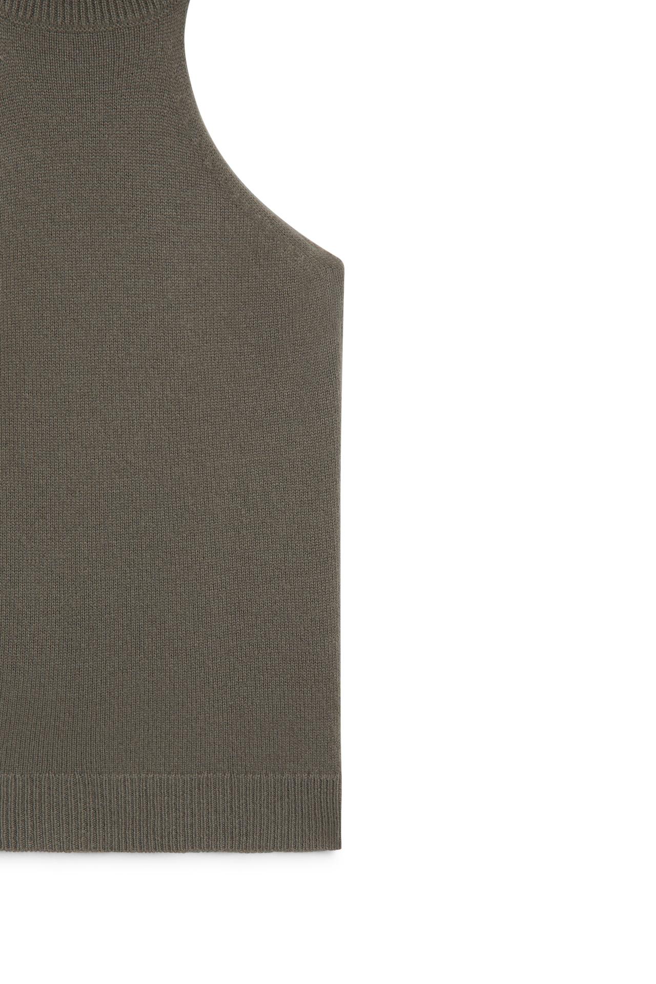 100% Cashmere Halter Knit Top - LIMITED EDITION — MOLE BROWN
