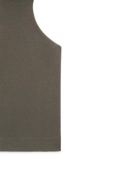 100% Cashmere Halter Knit Top - LIMITED EDITION — MOLE BROWN 8