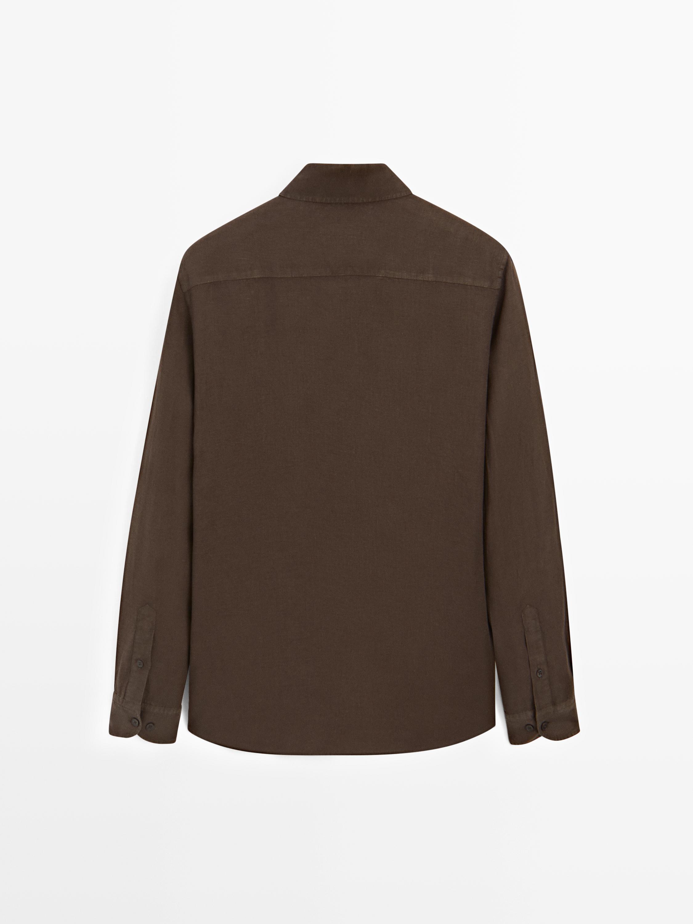 100% linen slim fit shirt