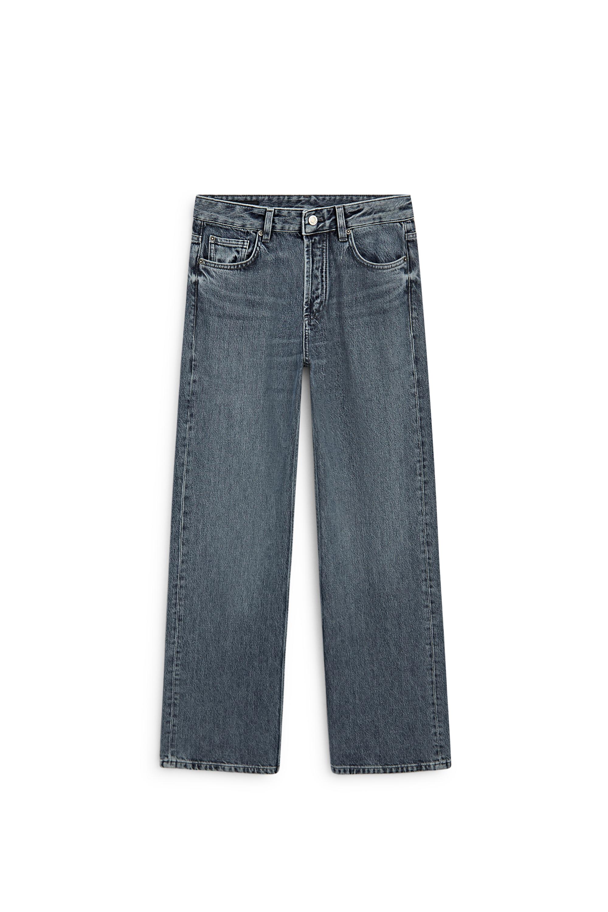 Mid-waist wide-leg jeans — MEDIUM BLUE