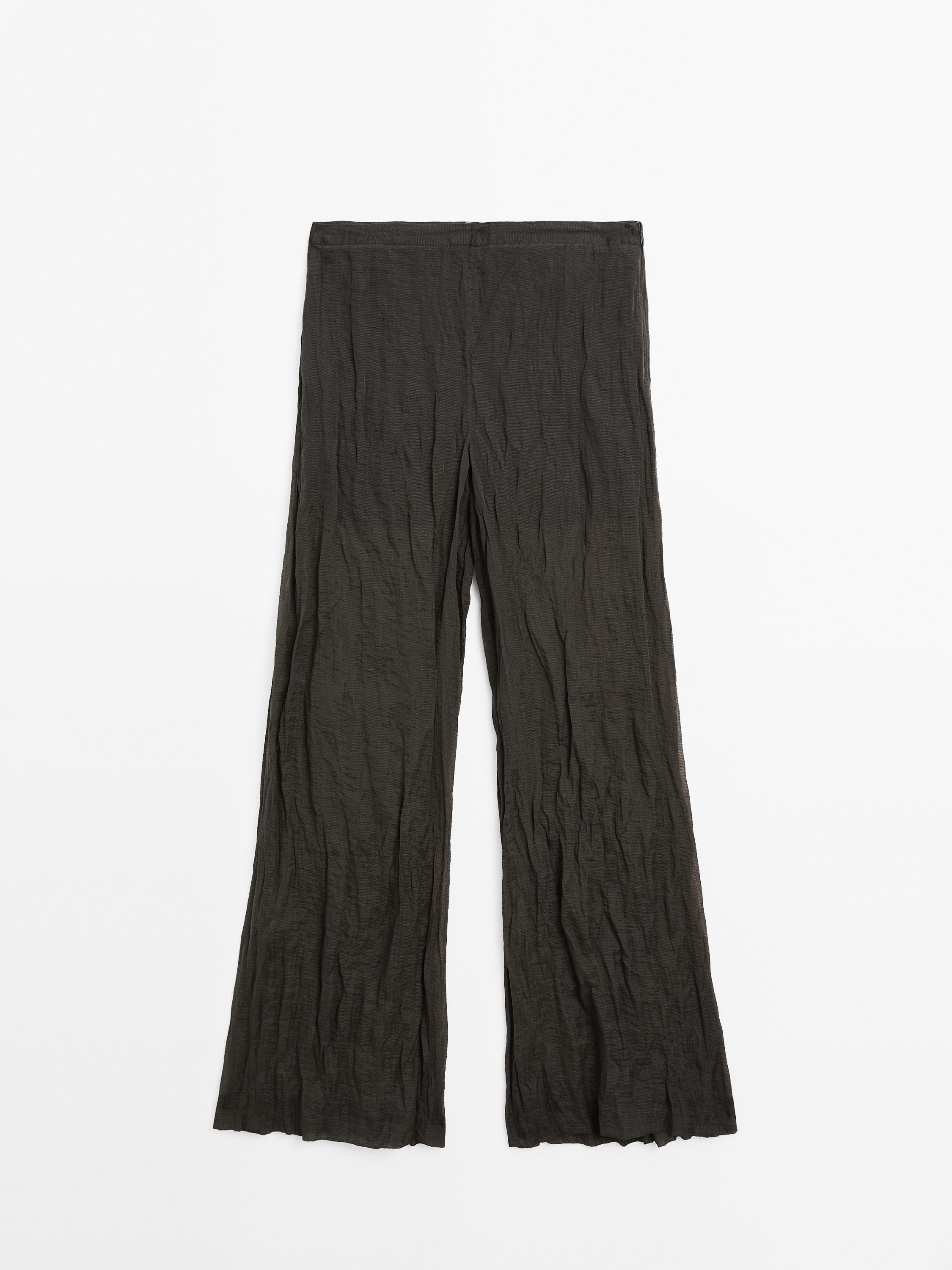 Fließende Hose in Knitteroptik - Limited Edition