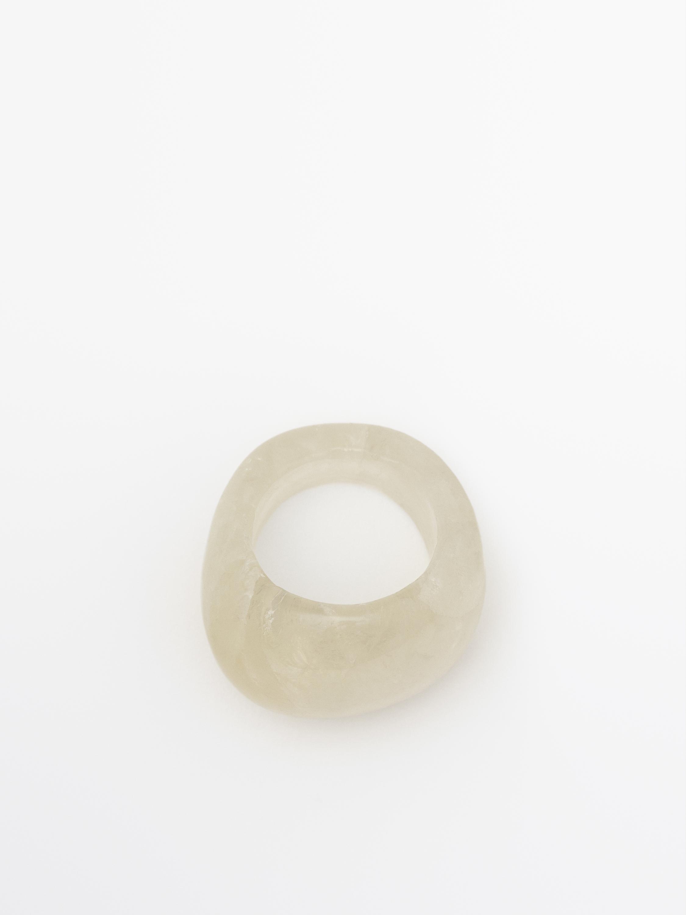 Ring with natural stone
