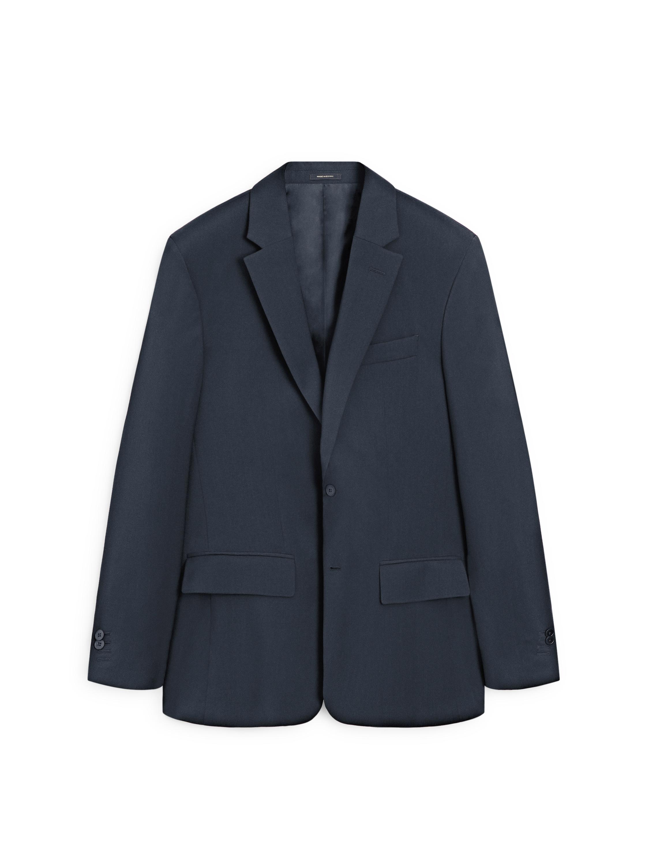 100% cool wool suit blazer — NAVY BLUE
