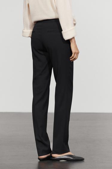 Slim-fit wool blend pants — BLACK 5