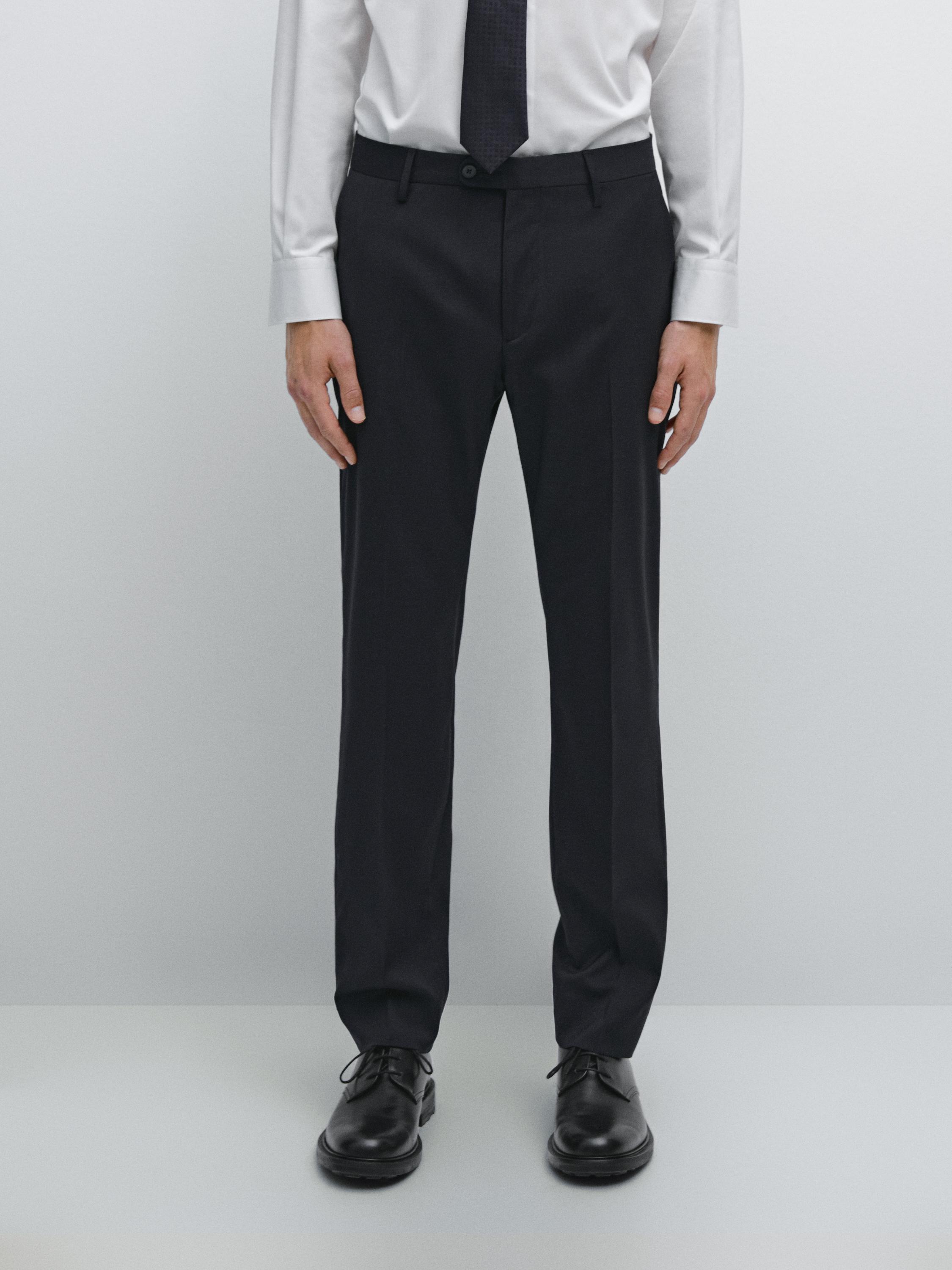 100% wool suit trousers
