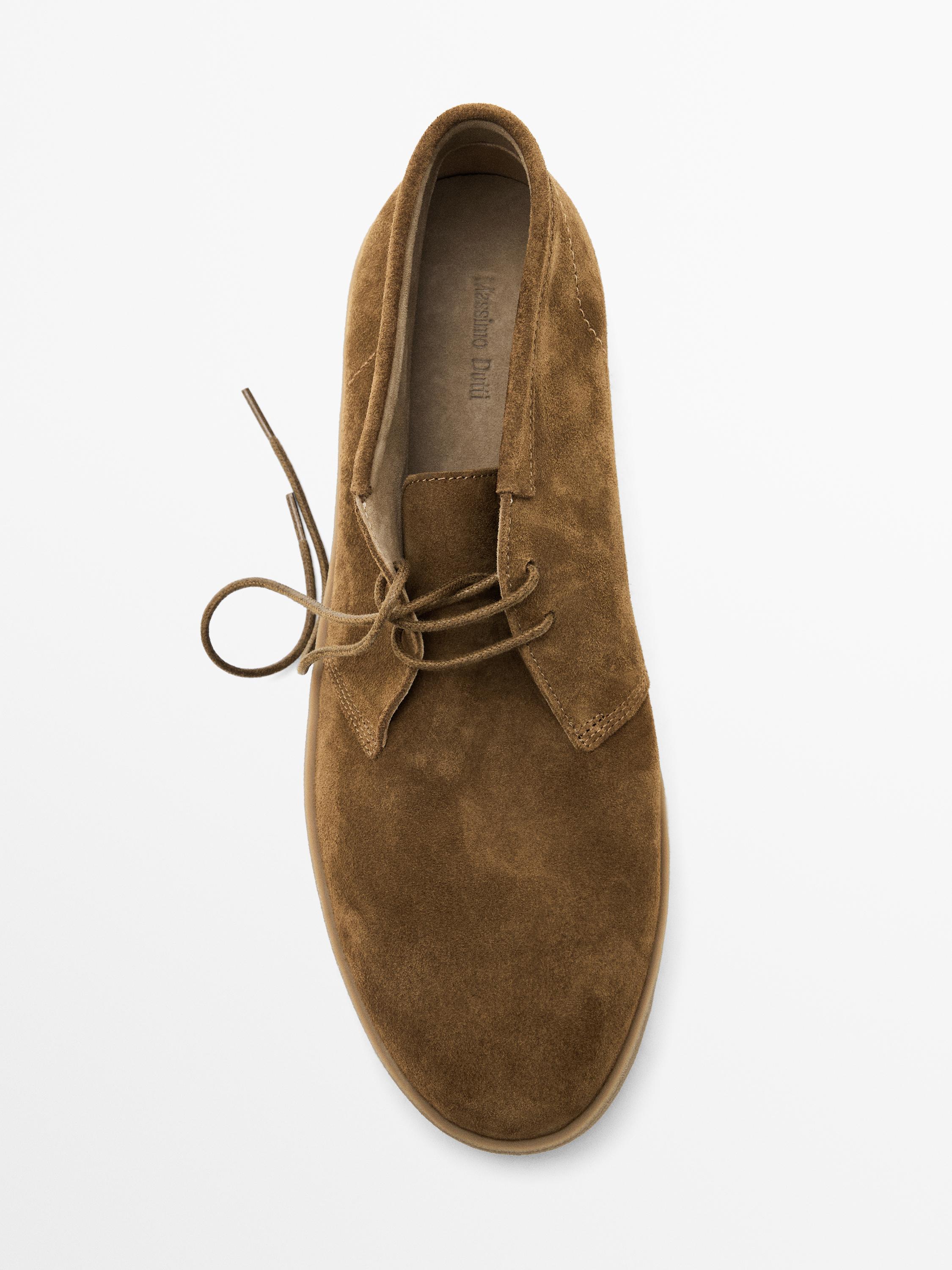 Kotníčkové boty ze štípaného semiše soft