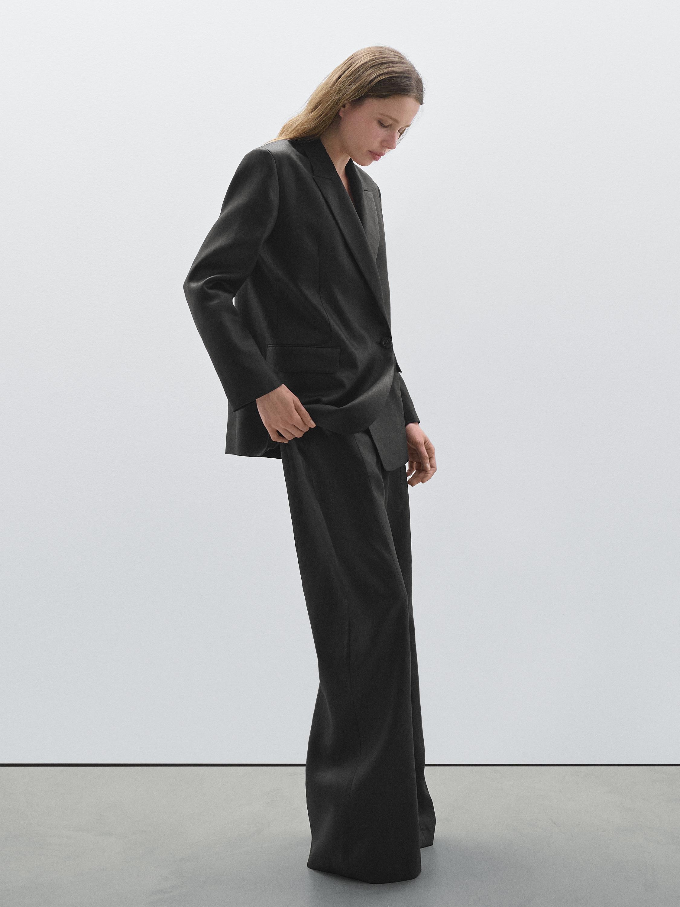 100% linen double-breasted blazer - Studio