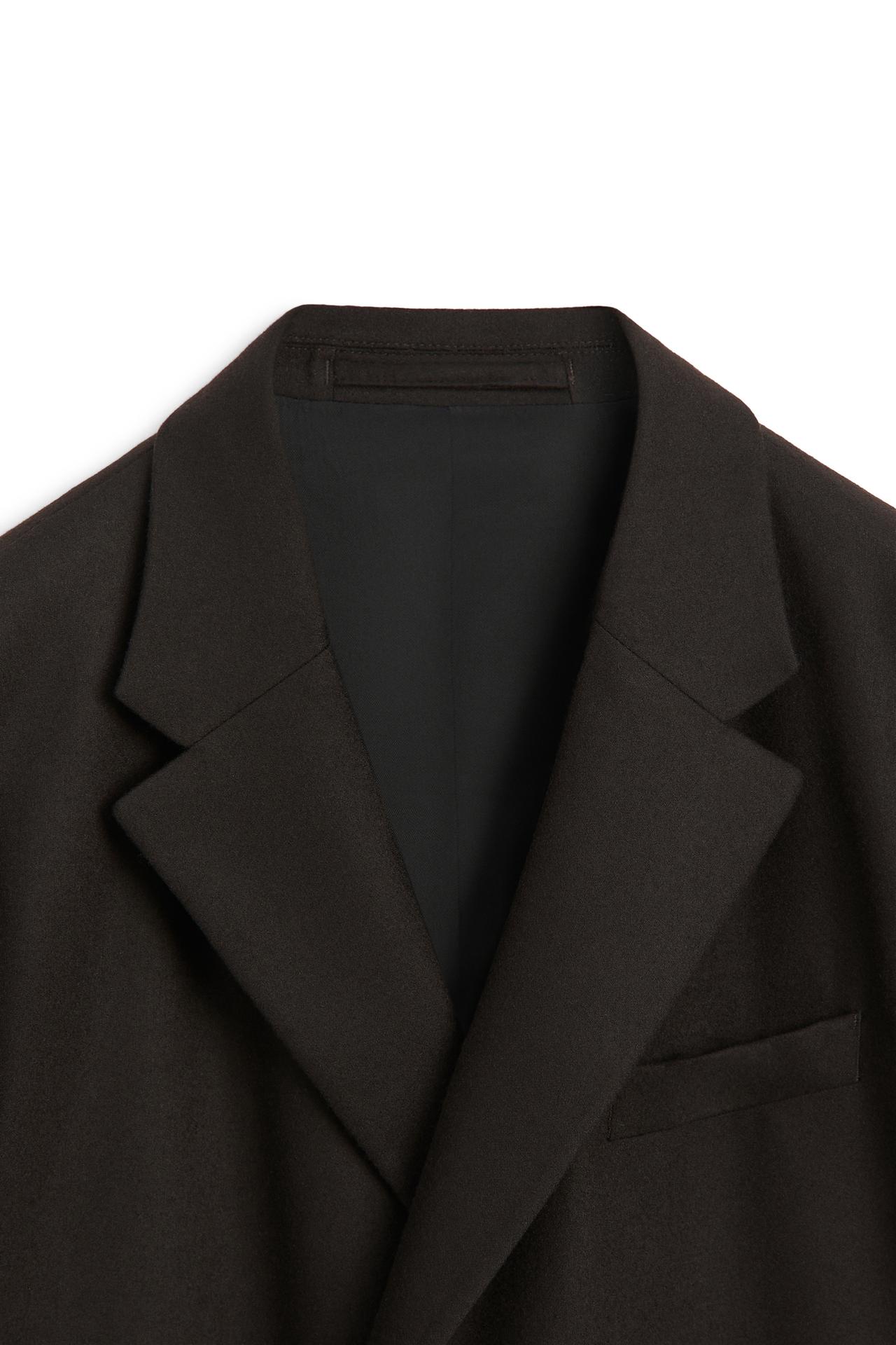 Wool blend flannel suit blazer - LIMITED EDITION — BROWN