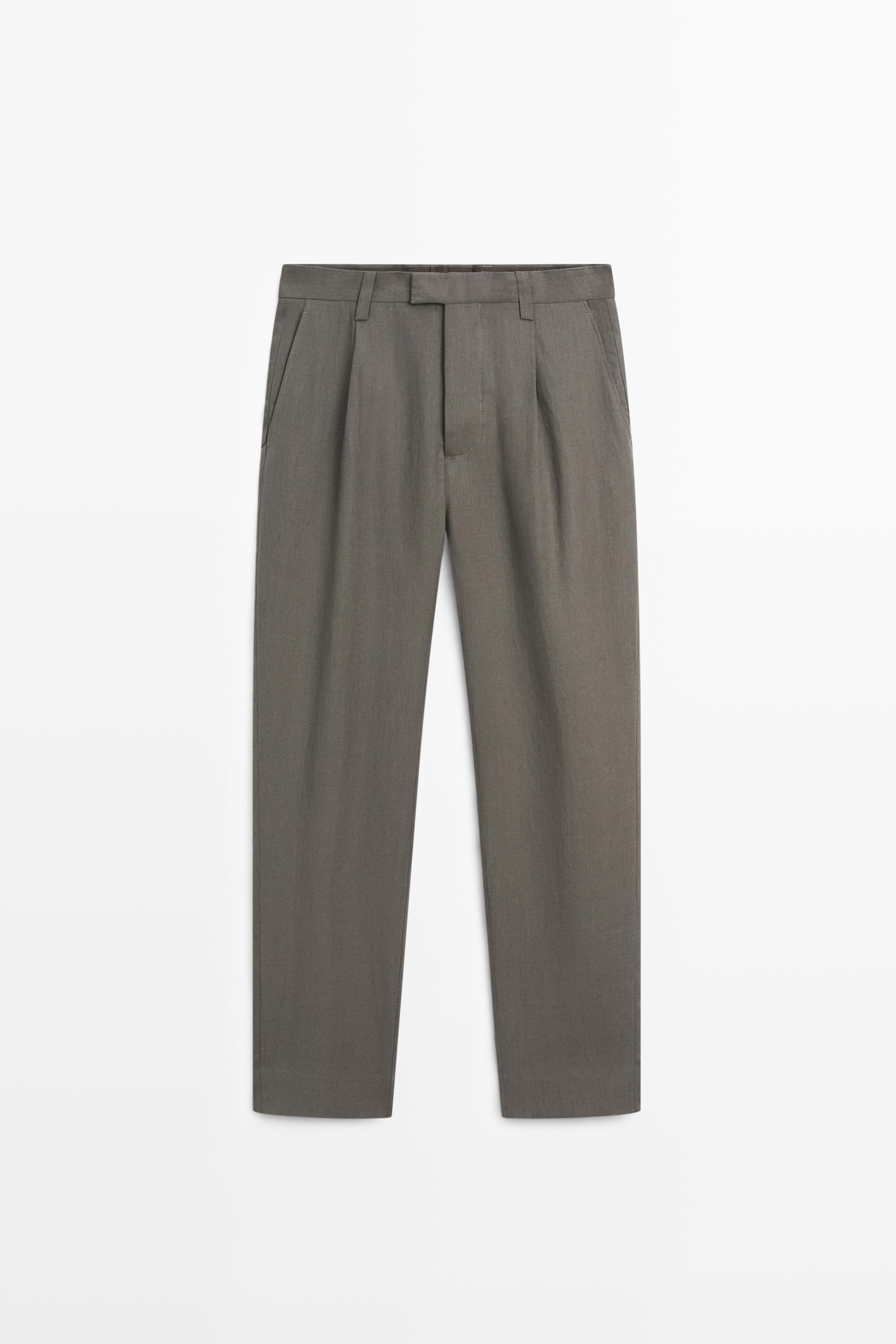 Linen suit trousers