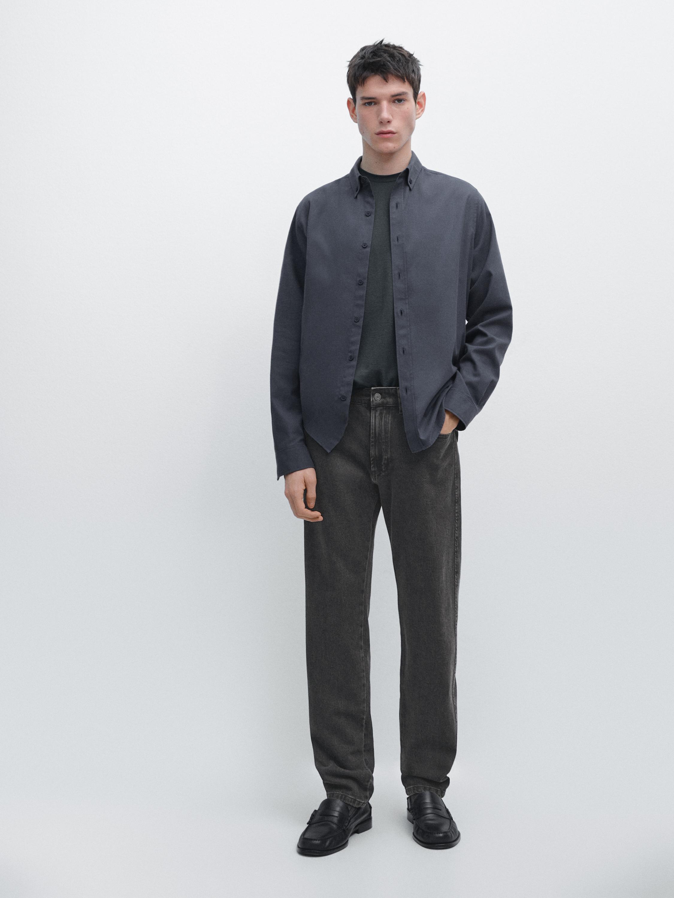 Camisa regular fit algodón